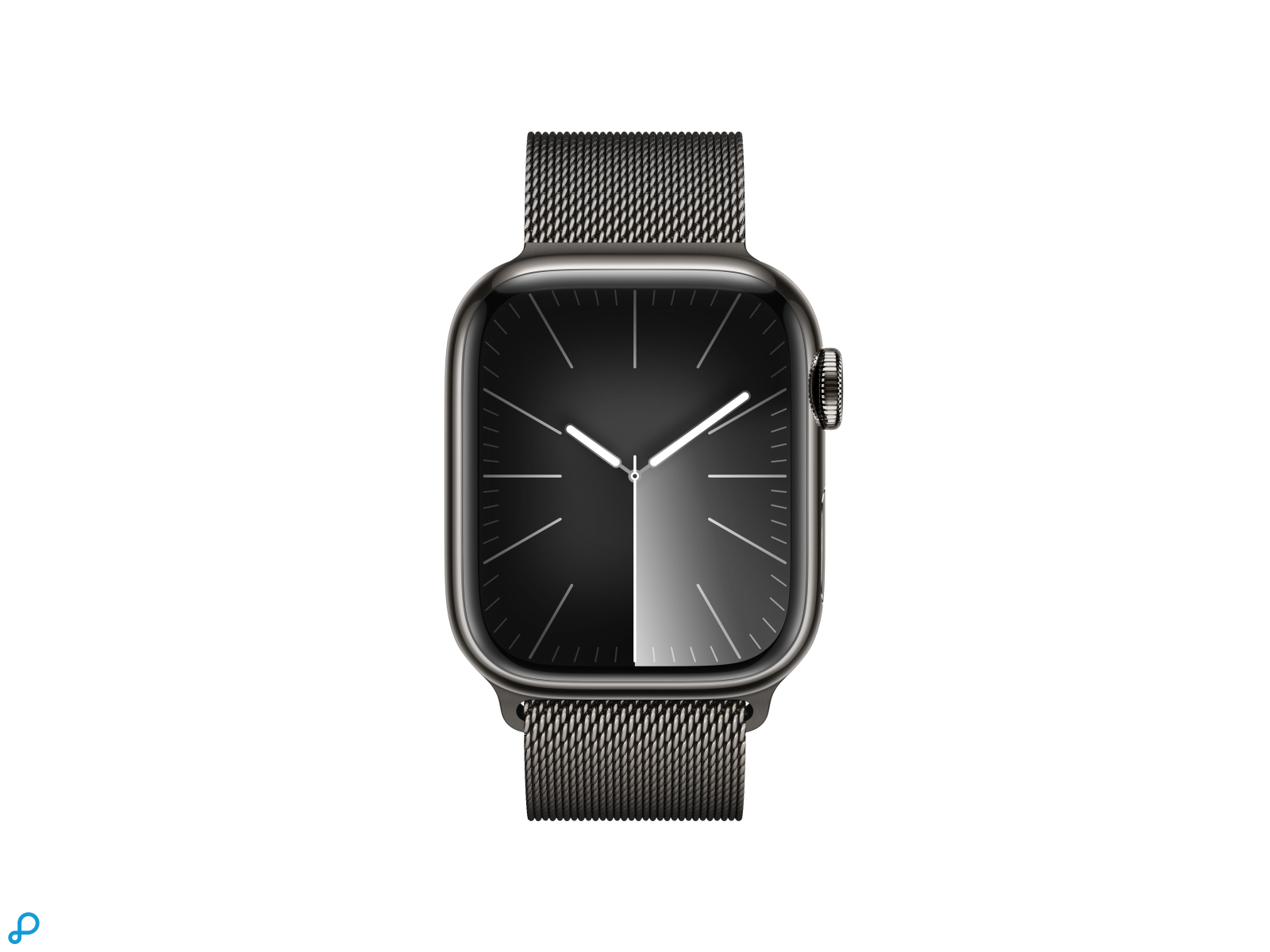 Apple Watch Series 9 GPS + Cellular 41mm Graphite Stainless Steel Case with Graphite Milanese Loop-1