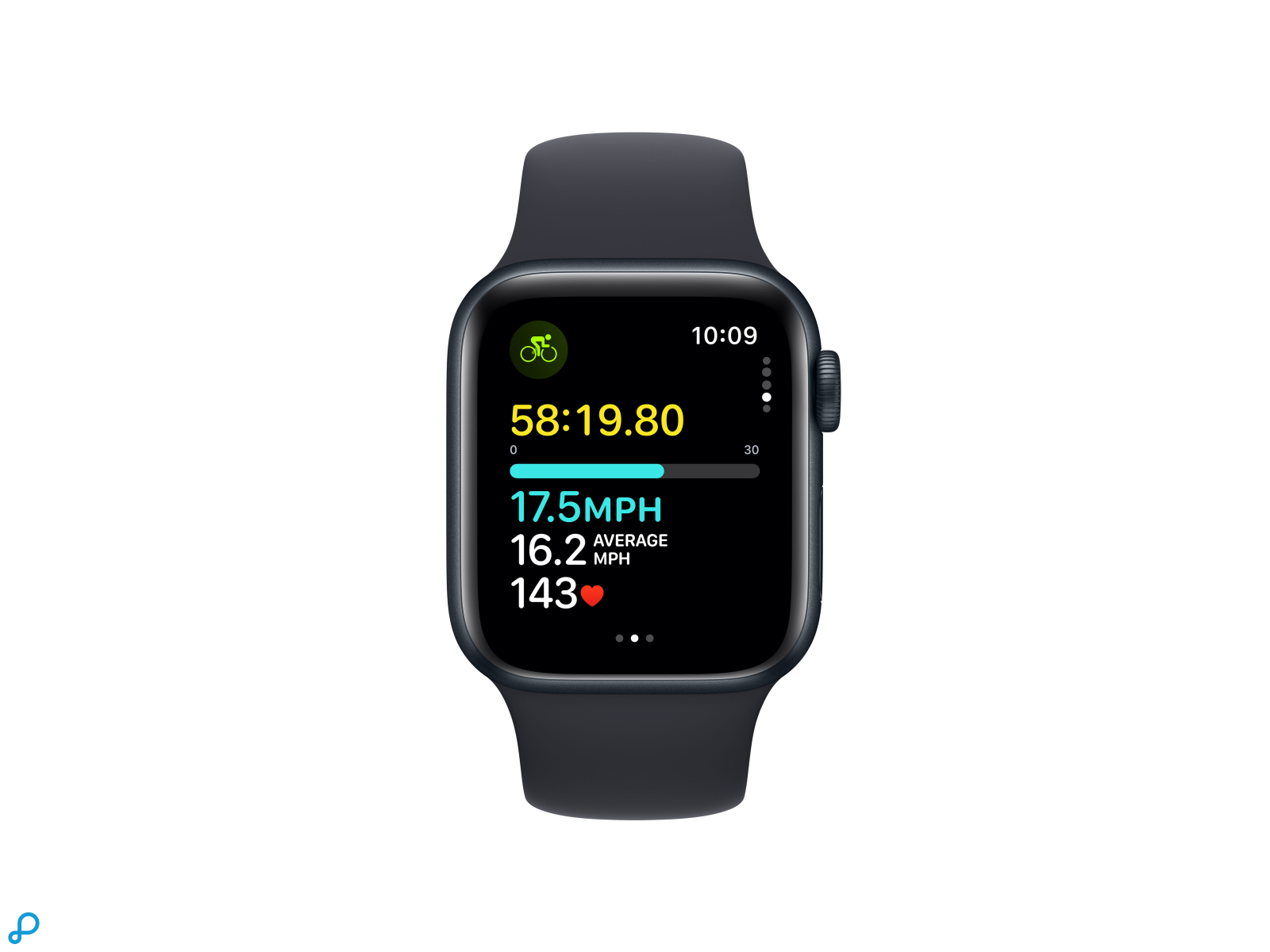 Apple Watch SE GPS 40mm Midnight Aluminium Case met Middernacht Sport Band - M/L-5