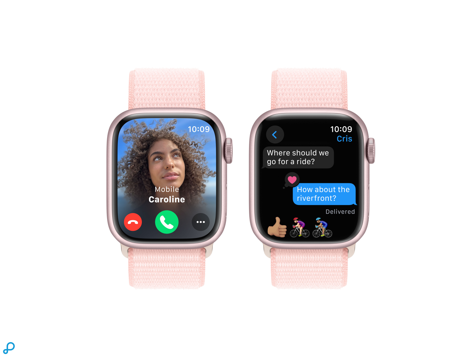 Apple Watch Series 9 GPS 41mm Roze Aluminium Kast met Lichtroze Sportlus-3