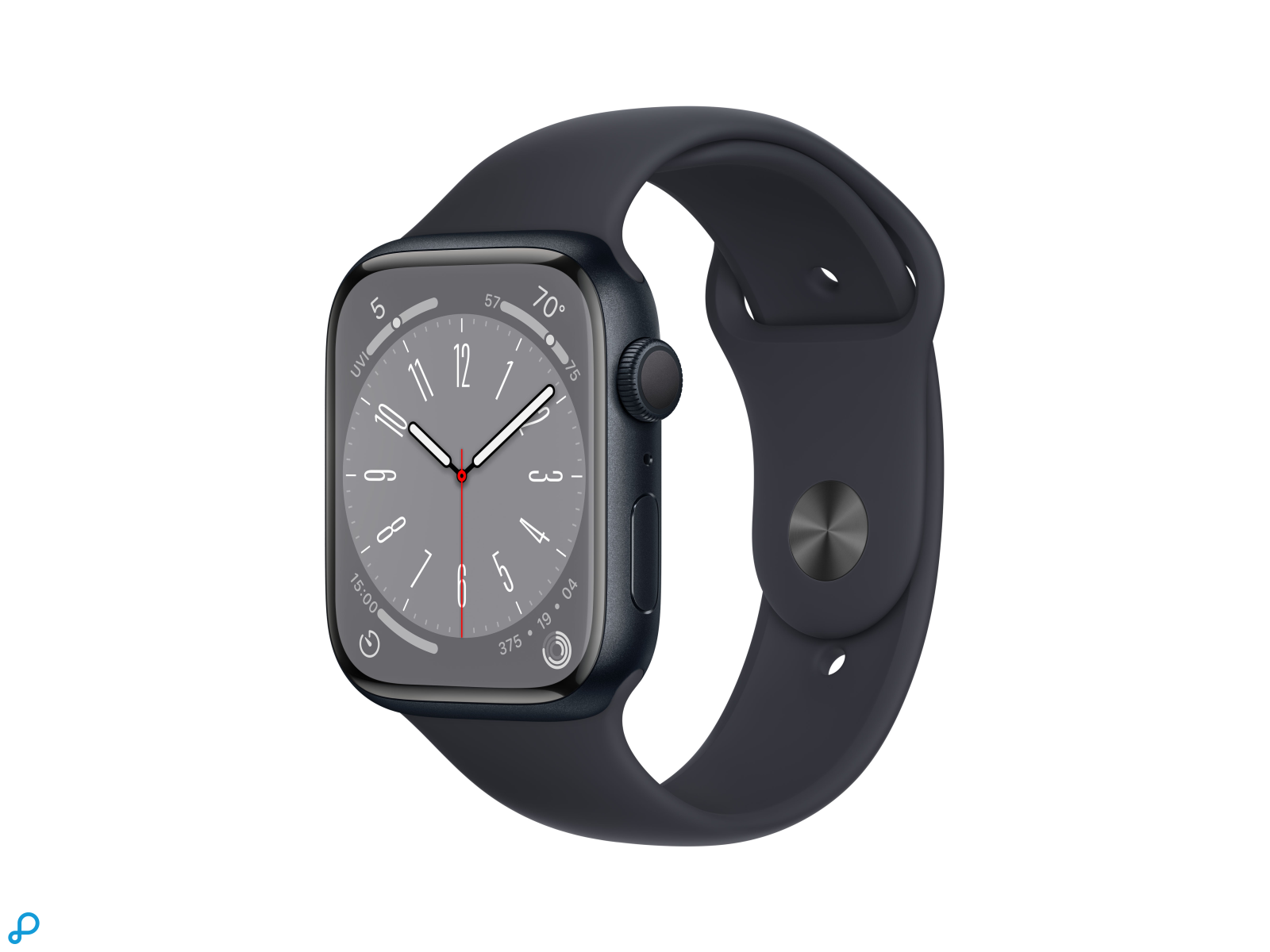 Apple Watch Series 8 GPS + Cellular 45mm Middernacht Aluminium Case met Middernacht Sport Band - Regular-0