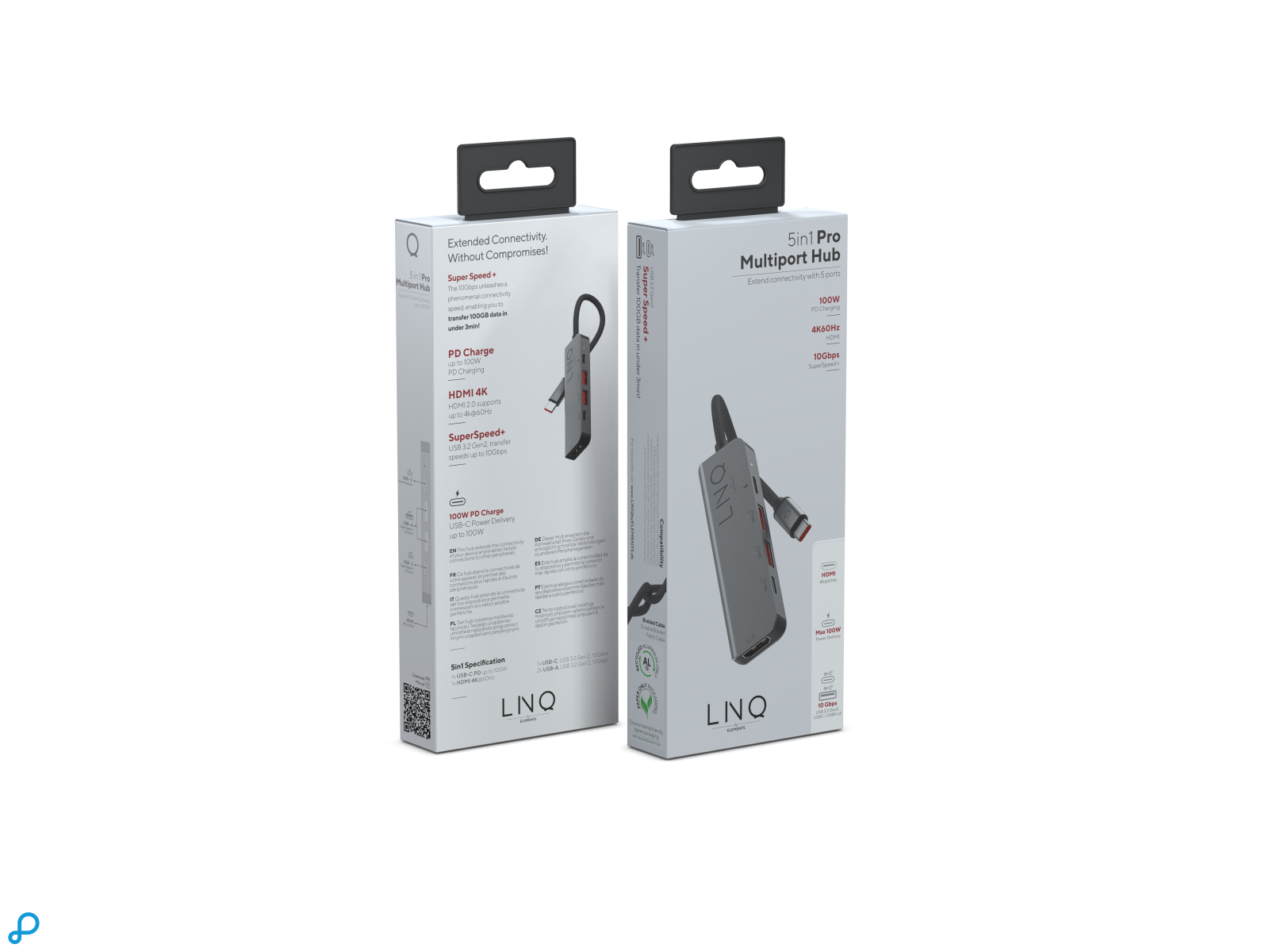 LINQ 5-in-1 USB-C  PRO Multiport Hub Spacegrey-2