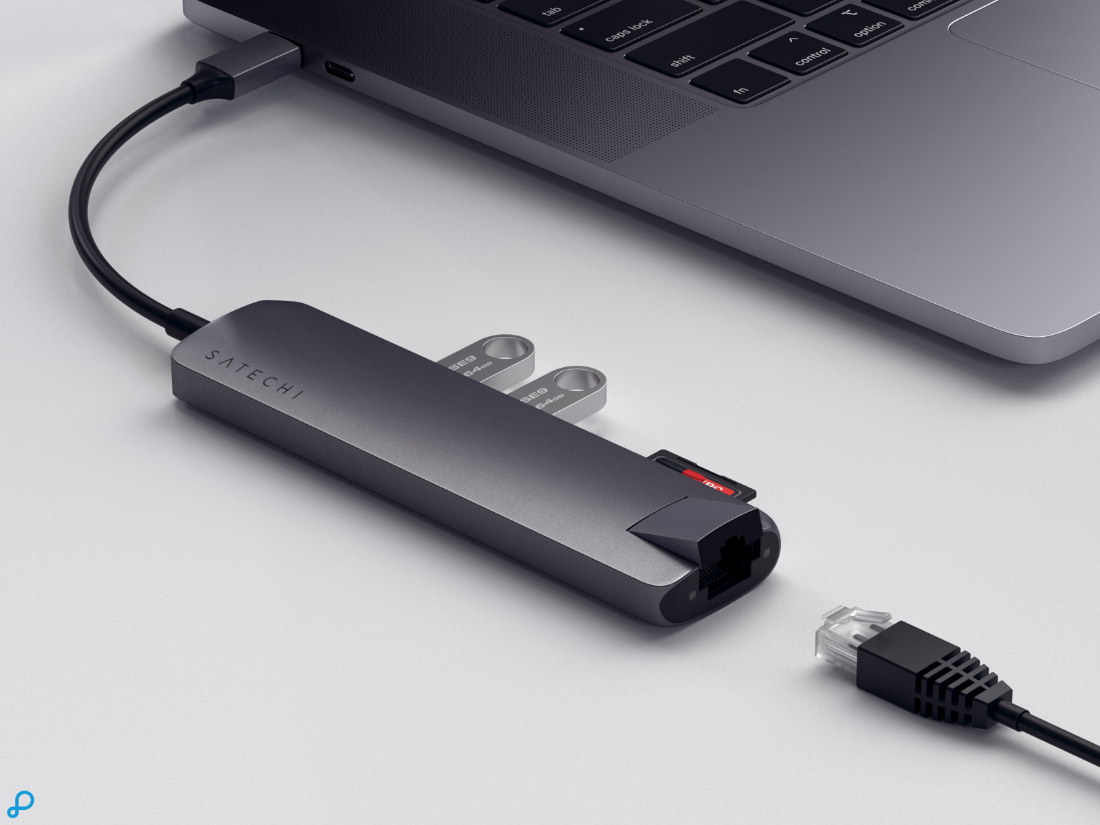 Satechi USB-C Slim Multiport Ethernet Adapter Space Grey-7