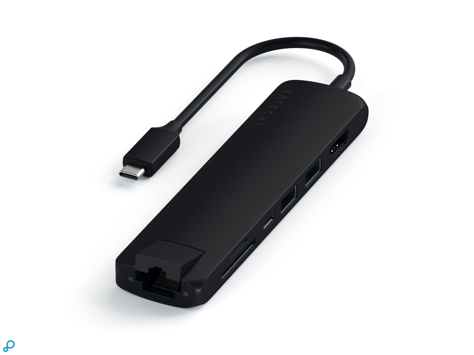 Satechi USB-C Slim Multiport Ethernet Adapter Black-0