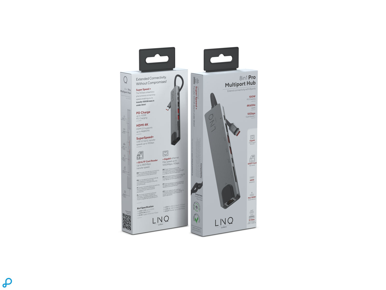 LINQ 8-in-1 USB-C Multiport PRO Hub Spacegrey-2