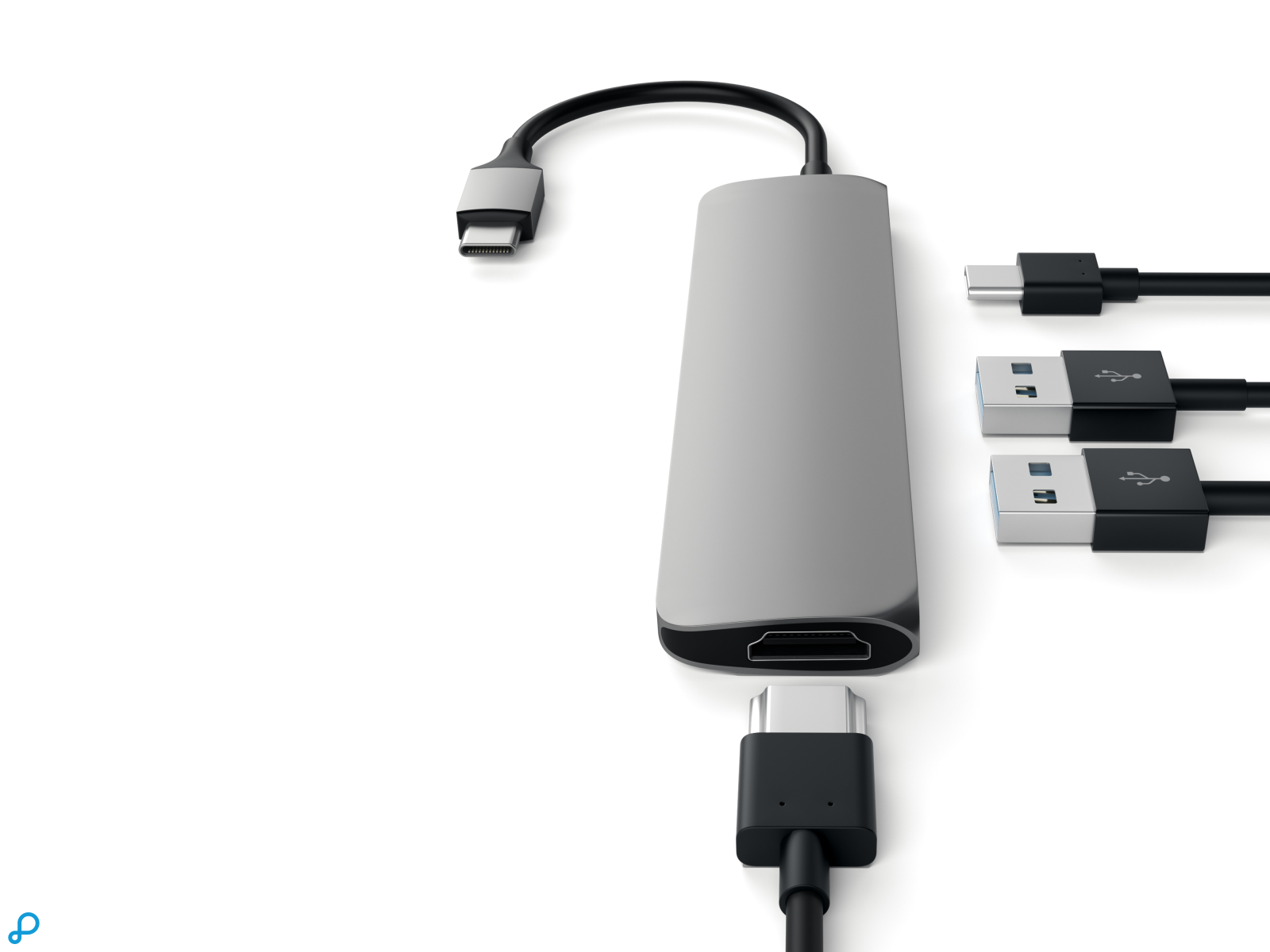 Satechi USB-C Multi-Port Adapter - Space Grijs-3