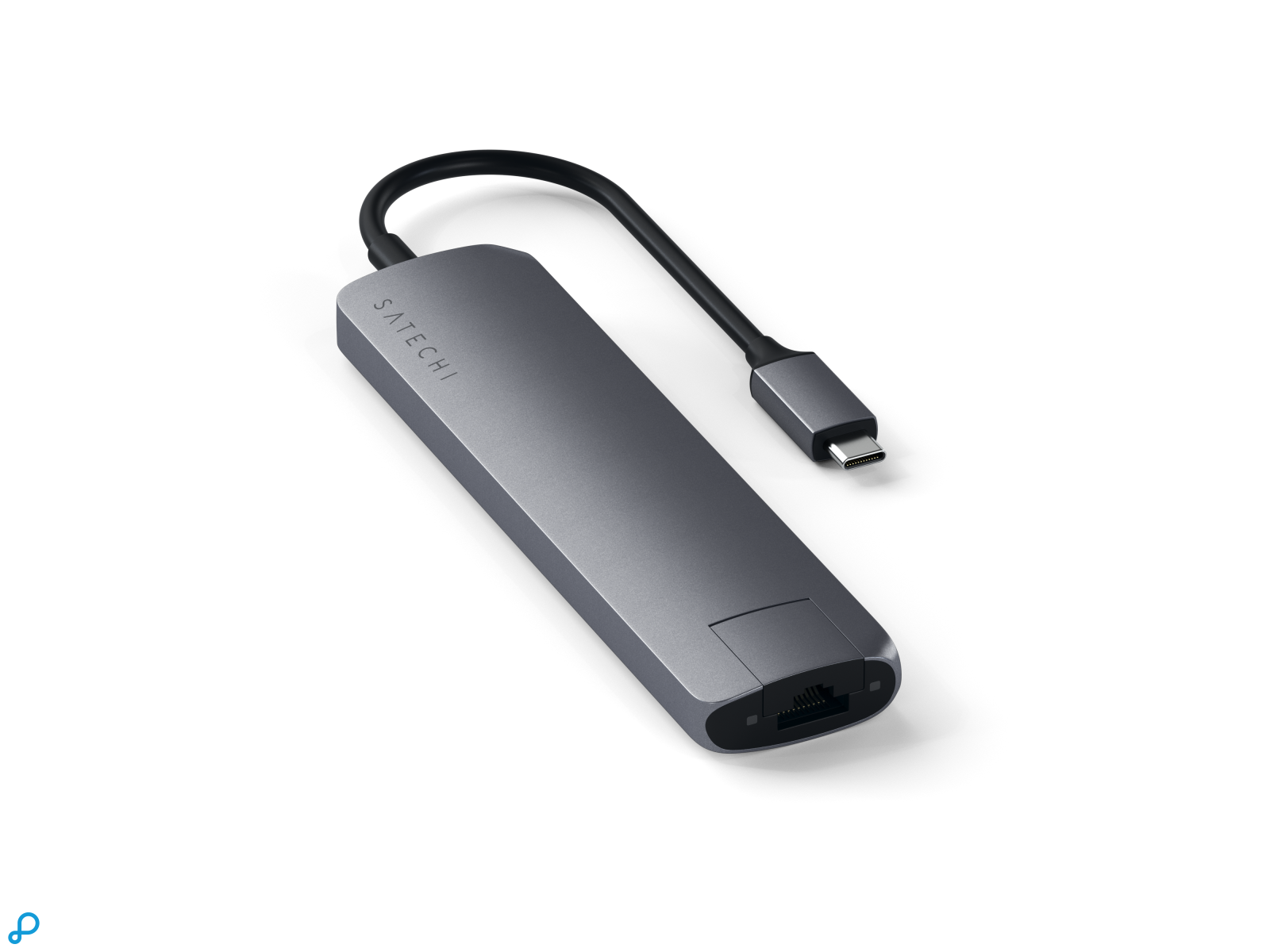 Satechi USB-C Slim Multiport Ethernet Adapter Space Grey-2