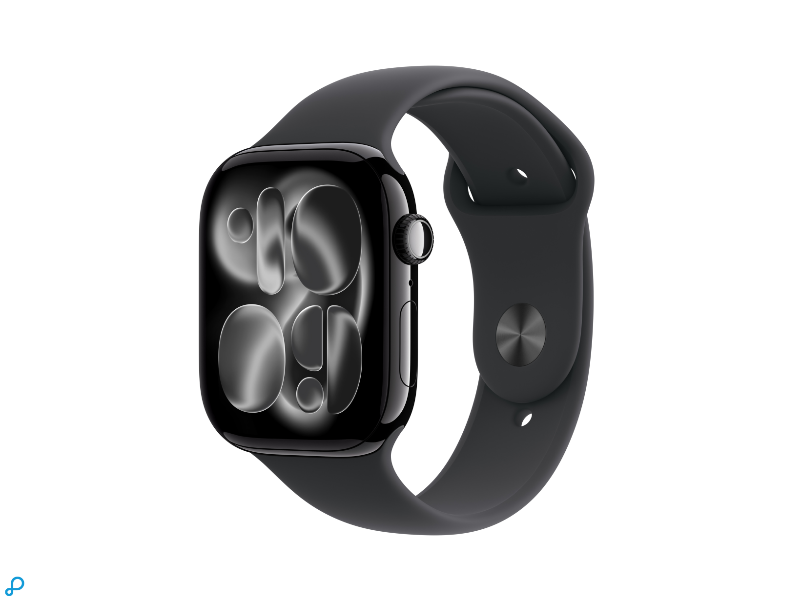 Apple Watch Series 11 GPS 46mm Jet Black Aluminium Case with Black Sport Band - S/M-0