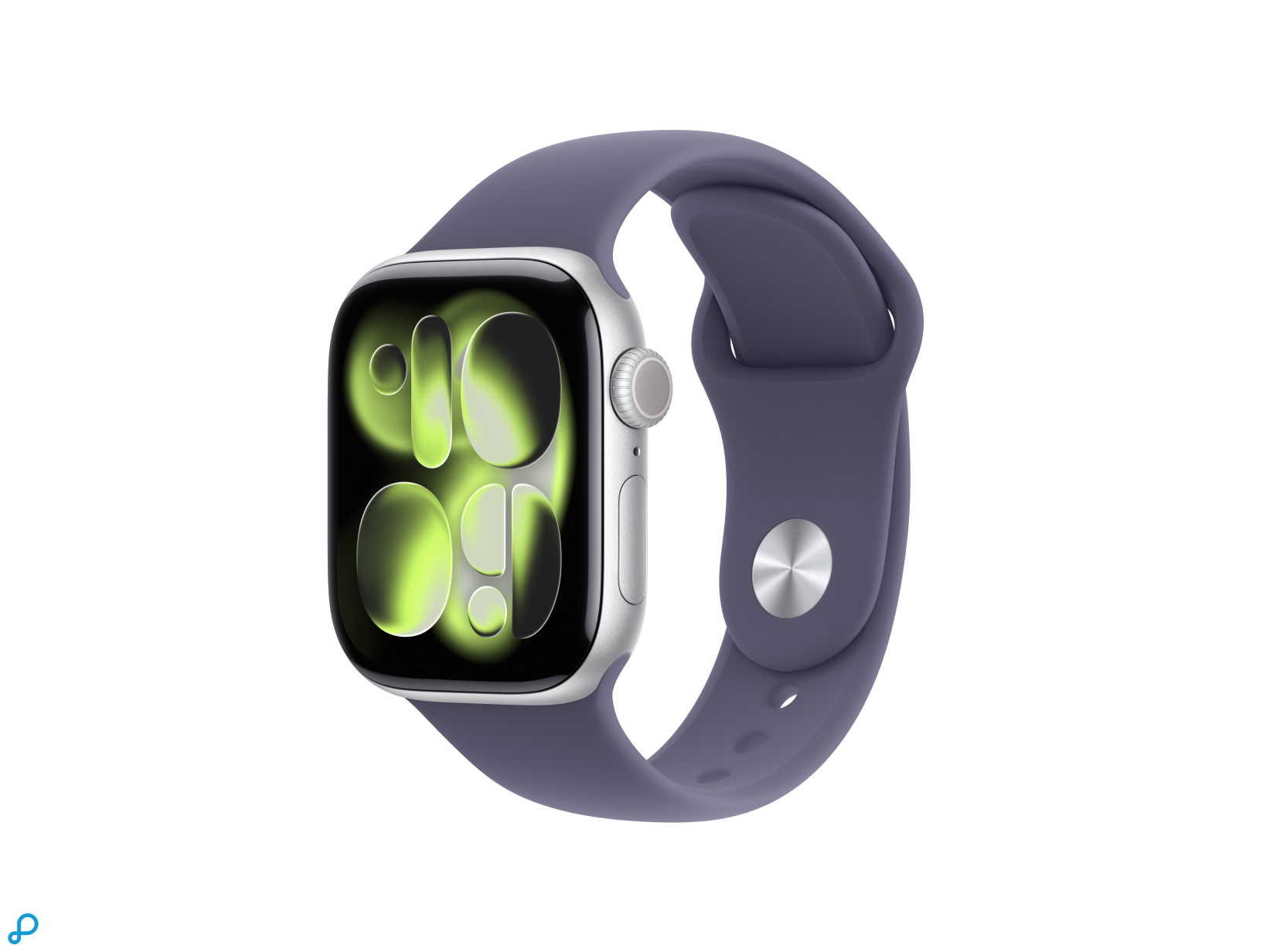 Apple Watch Series 11 GPS + Cellular 42mm Silver Aluminium Case with Purple Fog Sport Band - S/M-0