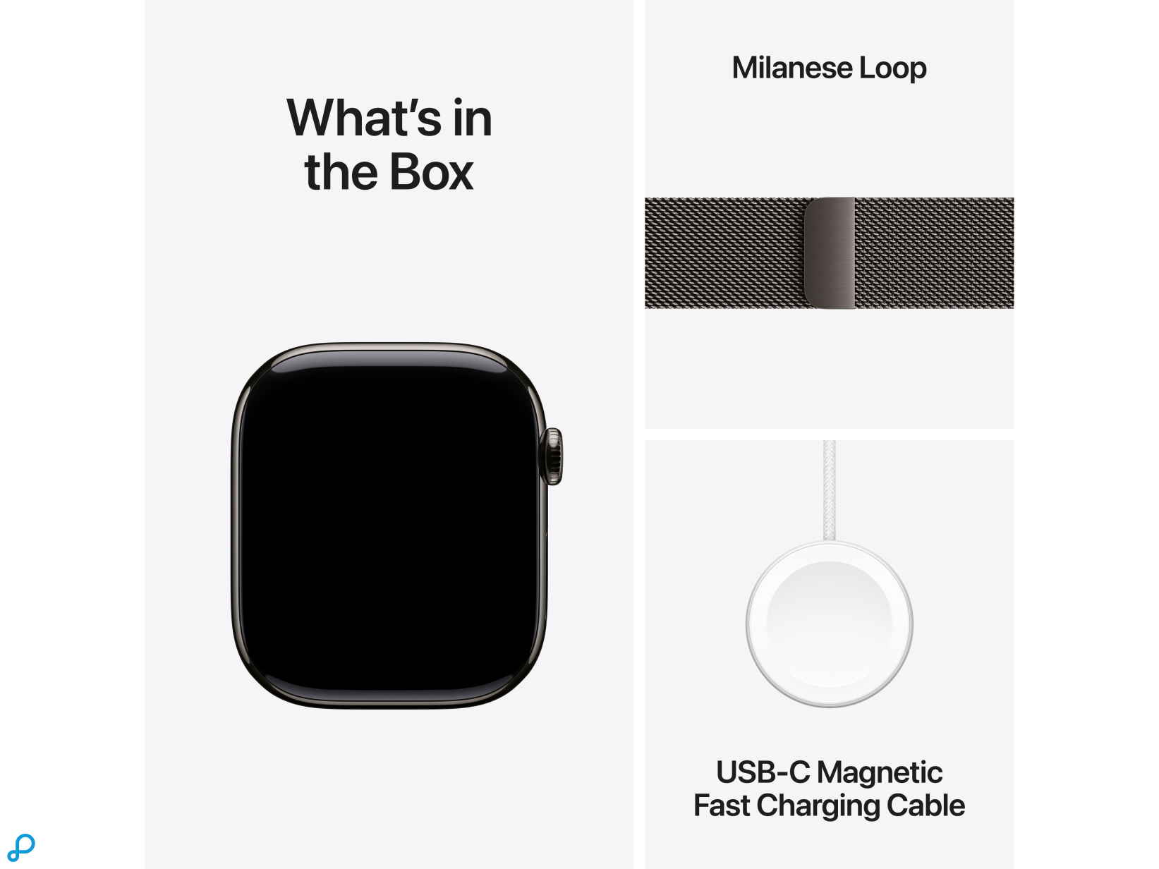 Apple Watch Series 11 GPS + Cellular 46mm Slate Titanium Case with Slate Milanese Loop - S/M-7