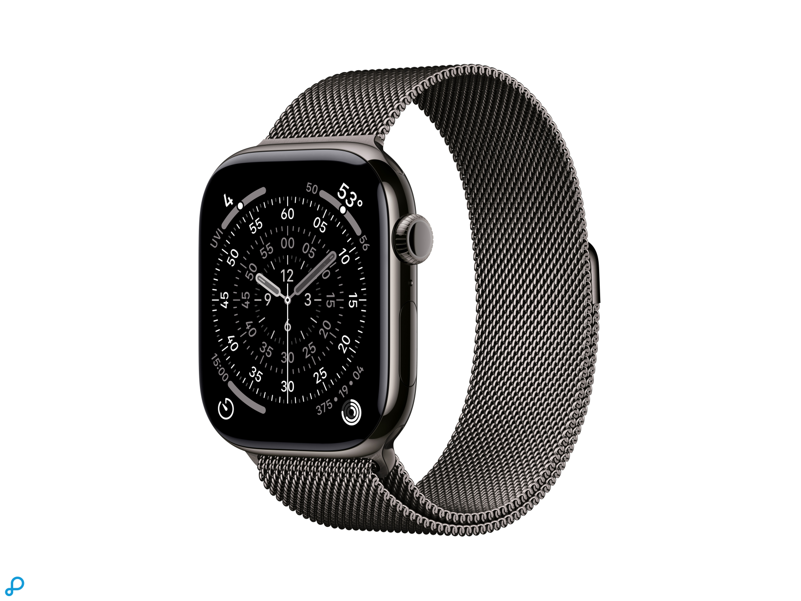 Apple Watch Series 11 GPS + Cellular 46mm Slate Titanium Case with Slate Milanese Loop - S/M-0