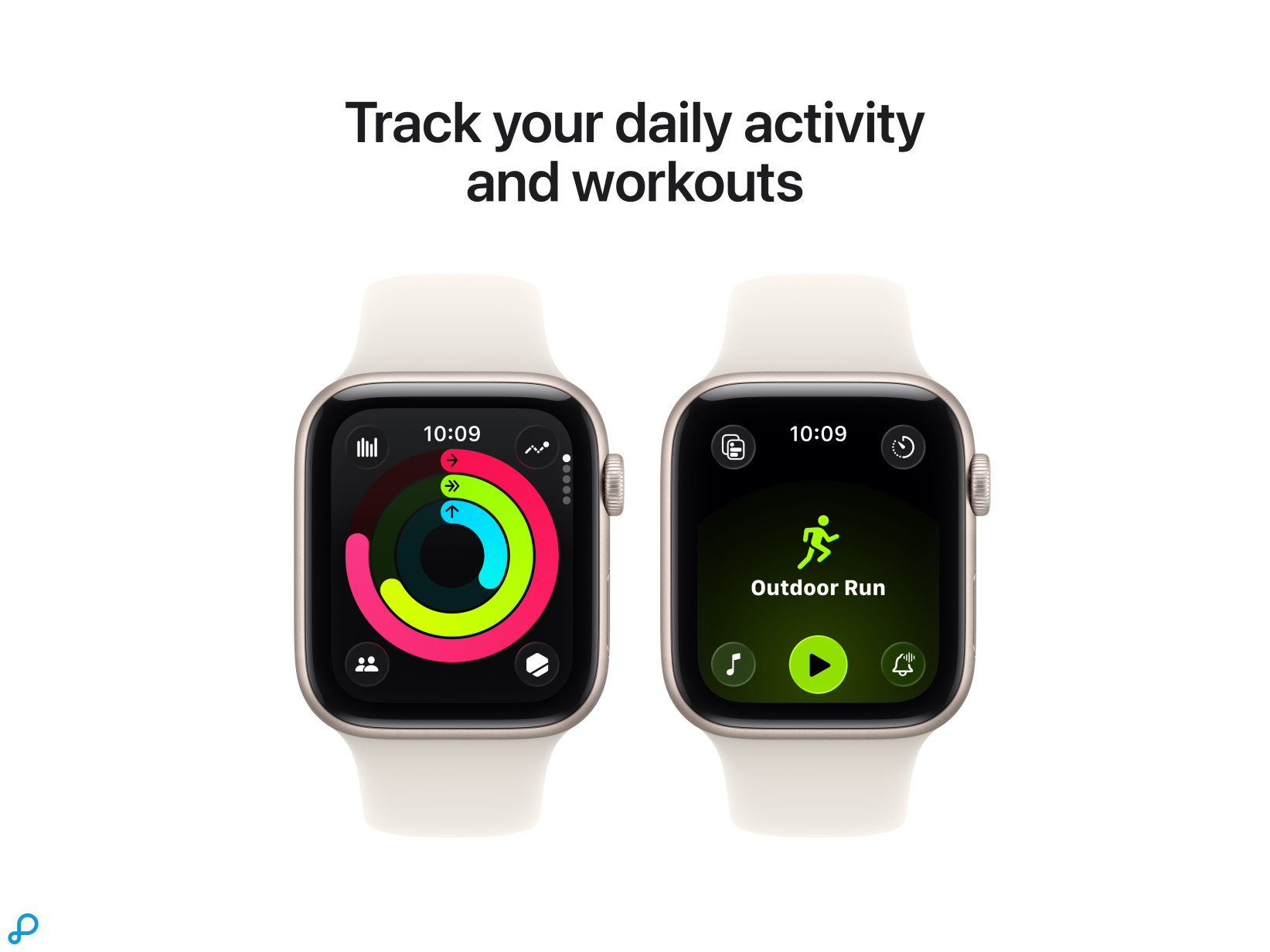 Apple Watch SE 3 GPS + Cellular 44mm Starlight Aluminium Case with Starlight Sport Band - S/M-5
