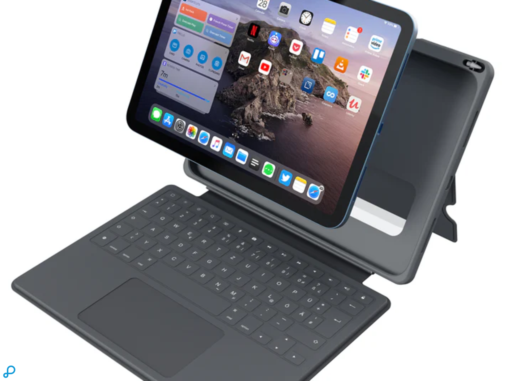 Deqster Smart Rugged Keyboardcase Voor Apple iPad 10th/11th Gen Zwart Qwerty UK-2