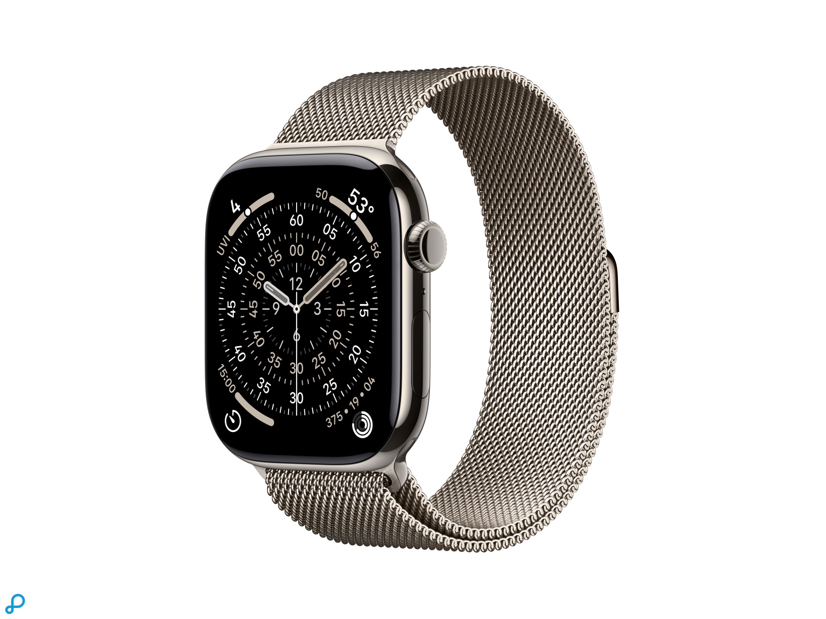Apple Watch Series 11 GPS + Cellular 46mm Natural Titanium Case with Natural Milanese Loop - S/M-0