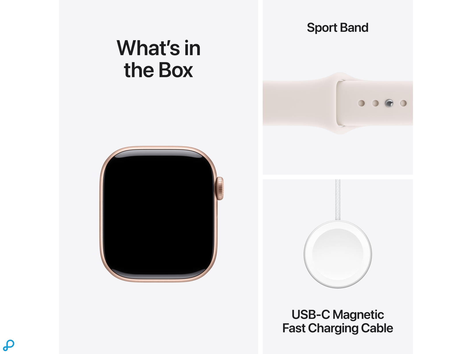 Apple Watch Series 11 GPS 42mm Rose Gold Aluminium Case with Light Blush Sport Band - S/M-7