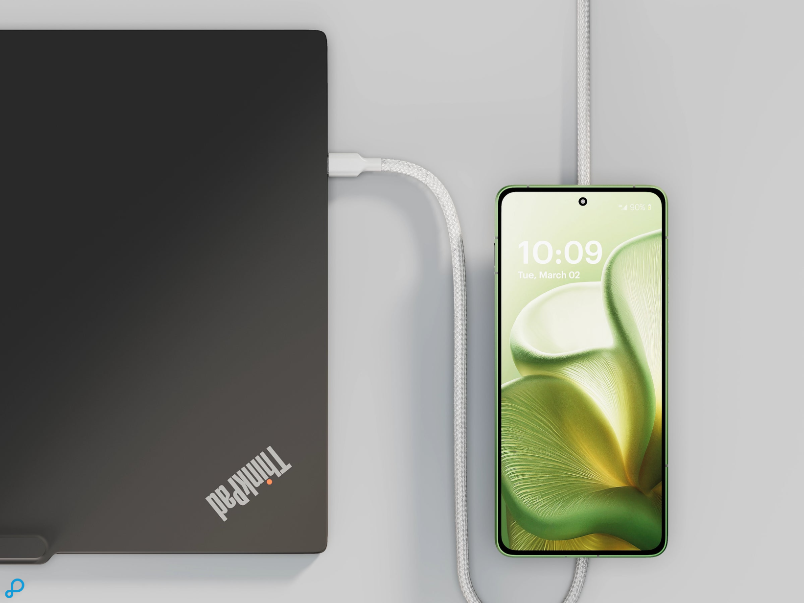 Zens Charging Cable USB C-C Pro 2 White-2