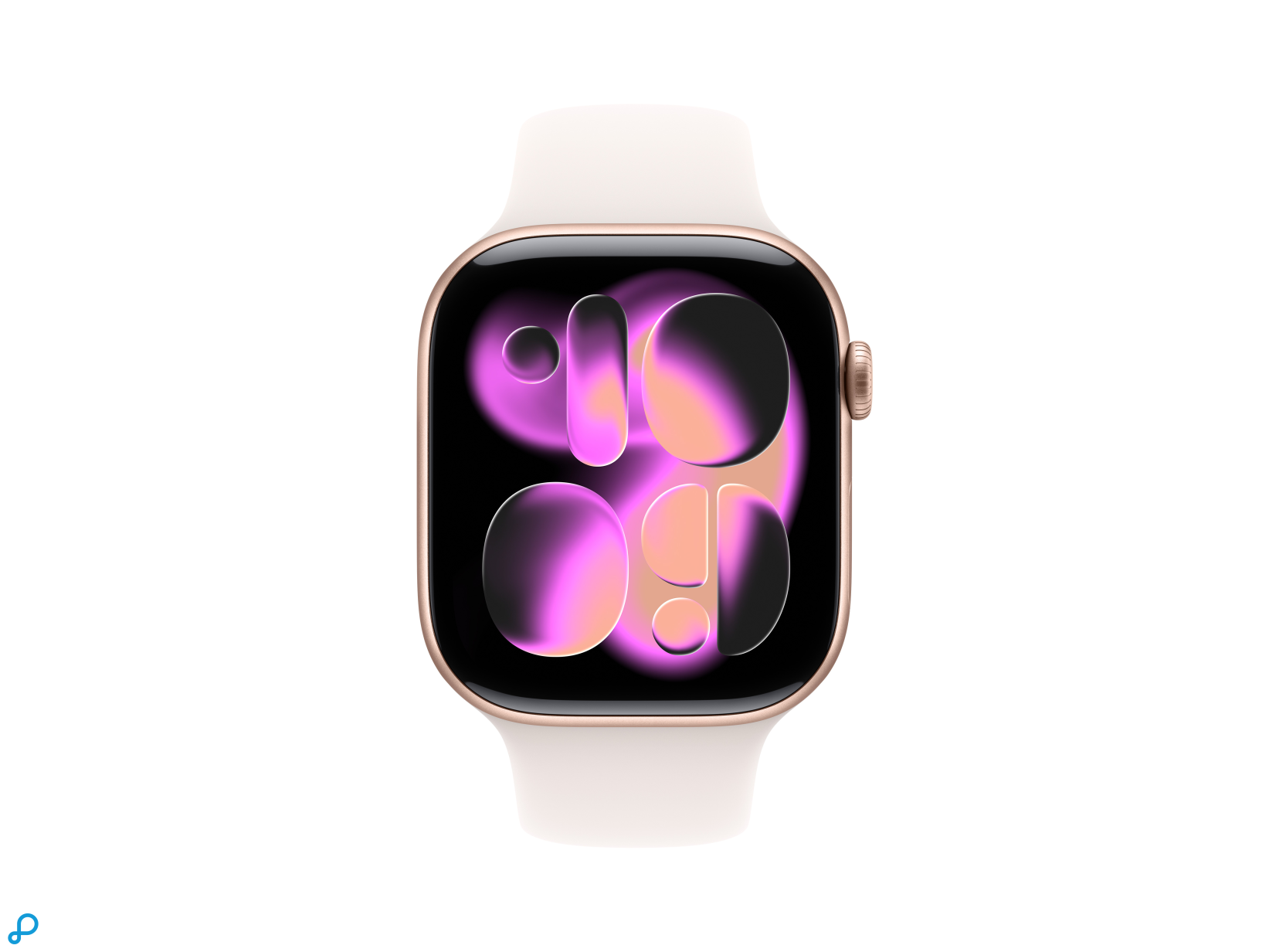 Apple Watch Series 11 GPS + Cellular 46mm Rose Gold Aluminium Case with Light Blush Sport Band - M/L-1