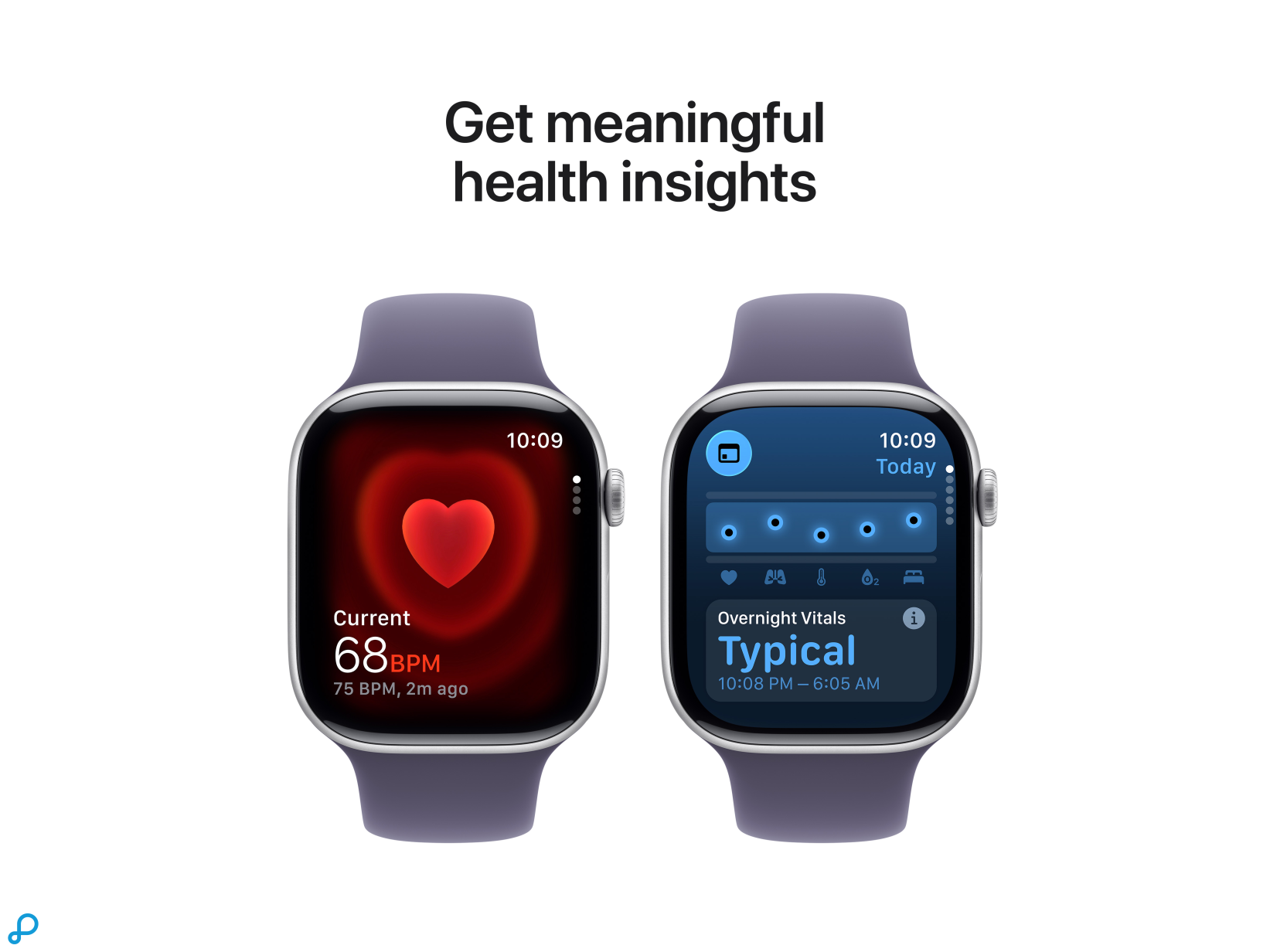 Apple Watch Series 11 GPS 46mm Silver Aluminium Case with Purple Fog Sport Band - M/L-4
