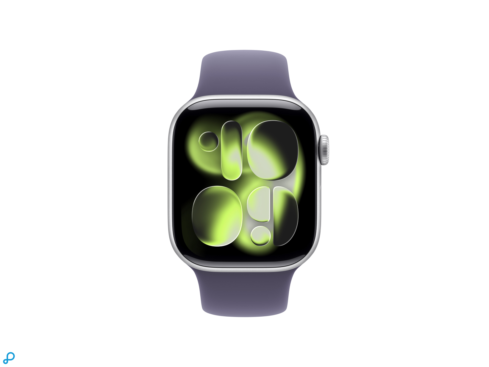 Apple Watch Series 11 GPS + Cellular 42mm Silver Aluminium Case with Purple Fog Sport Band - M/L-1