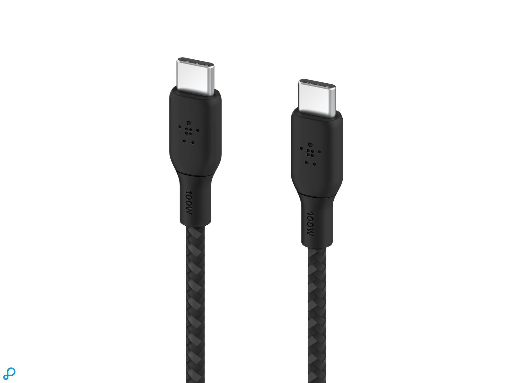 Belkin 100w USB-C Naar USB-C Gewoven Kabel 3M Zwart-1
