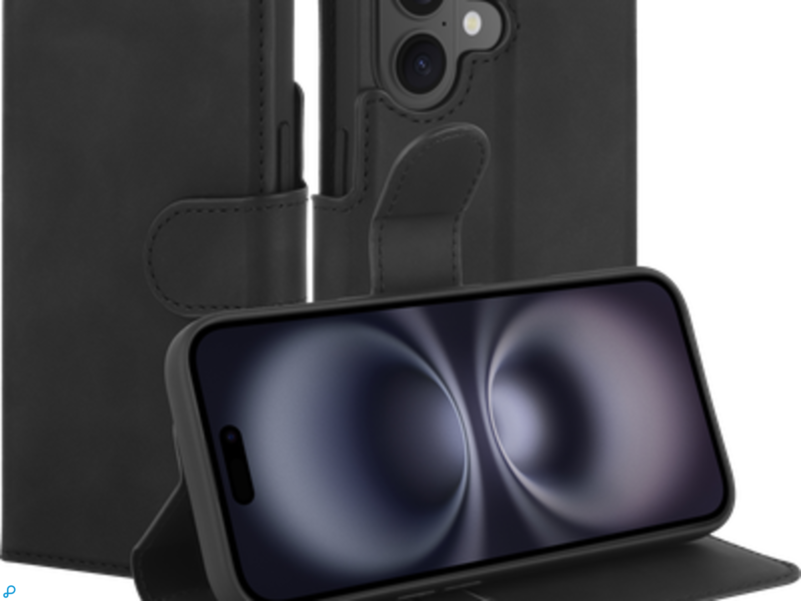 Just in Case iPhone 17 PU leather Wallet Case - Black-0