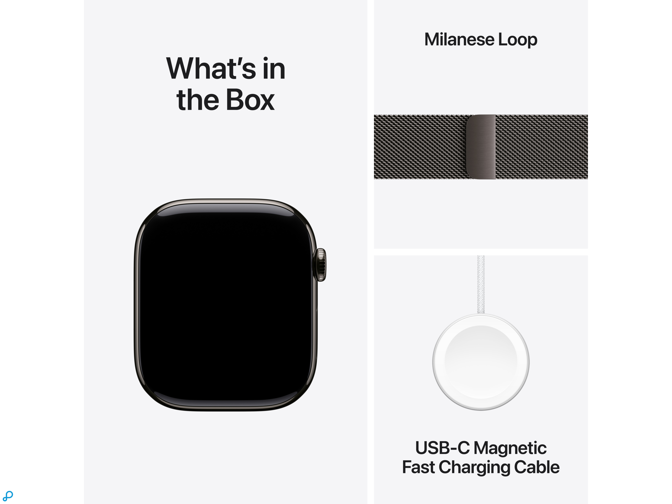 Apple Watch Series 11 GPS + Cellular 46mm Slate Titanium Case with Slate Milanese Loop - S/M-7
