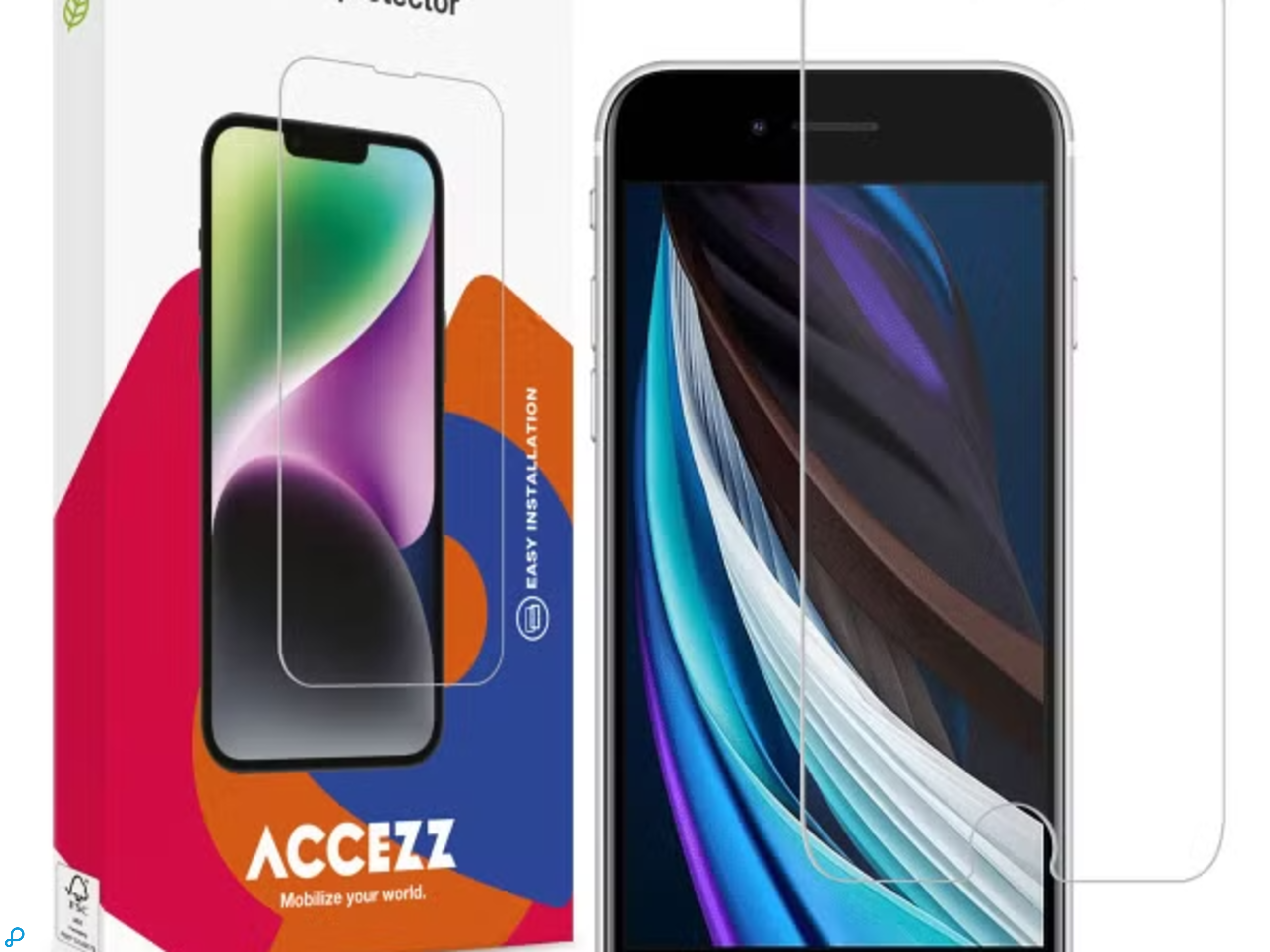 Accezz Gehard Glas Screenprotector voor de Apple iPhone SE (2022/2020)-1