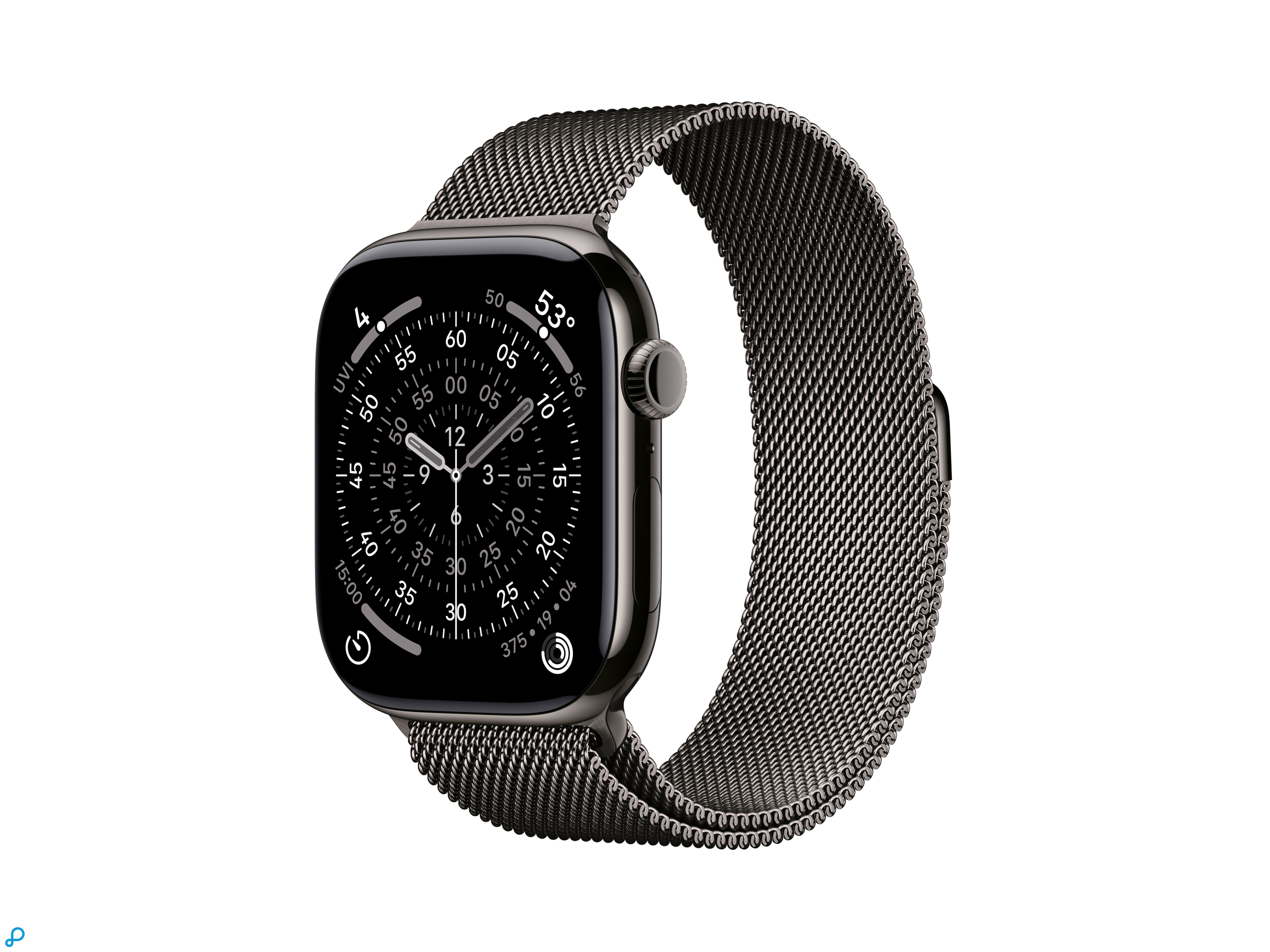 Apple Watch Series 11 GPS + Cellular 46mm Slate Titanium Case with Slate Milanese Loop - S/M-0
