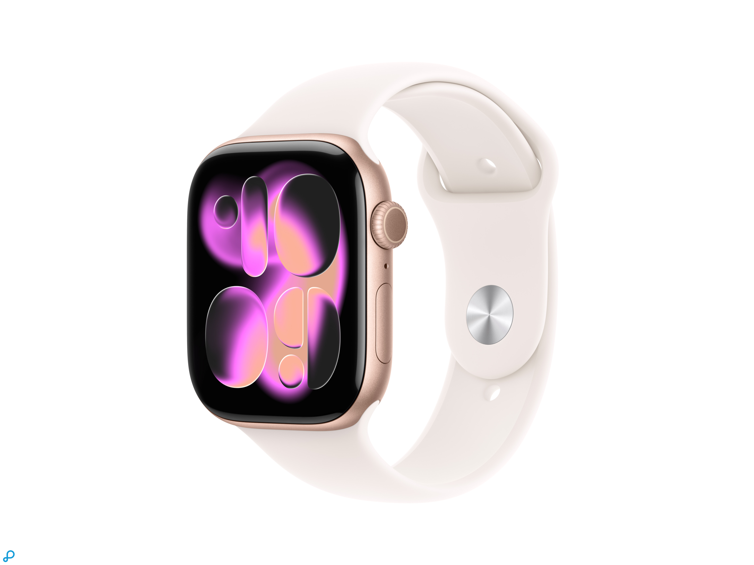 Apple Watch Series 11 GPS + Cellular 46mm Rose Gold Aluminium Case with Light Blush Sport Band - S/M-0