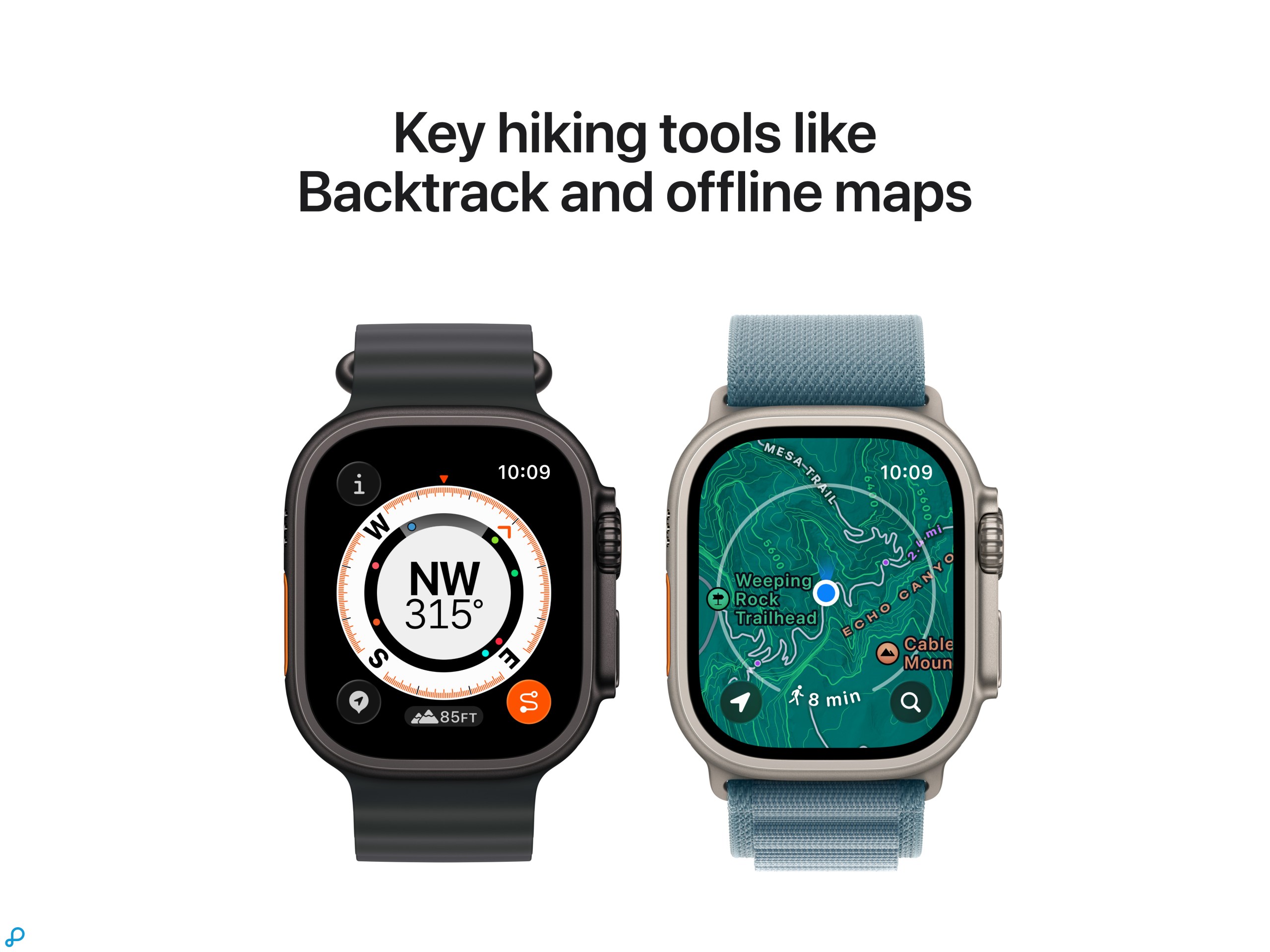 Apple Watch Ultra 3 GPS + Cellular 49mm Black Titanium Case with Black/Charcoal Trail Loop - S/M-5