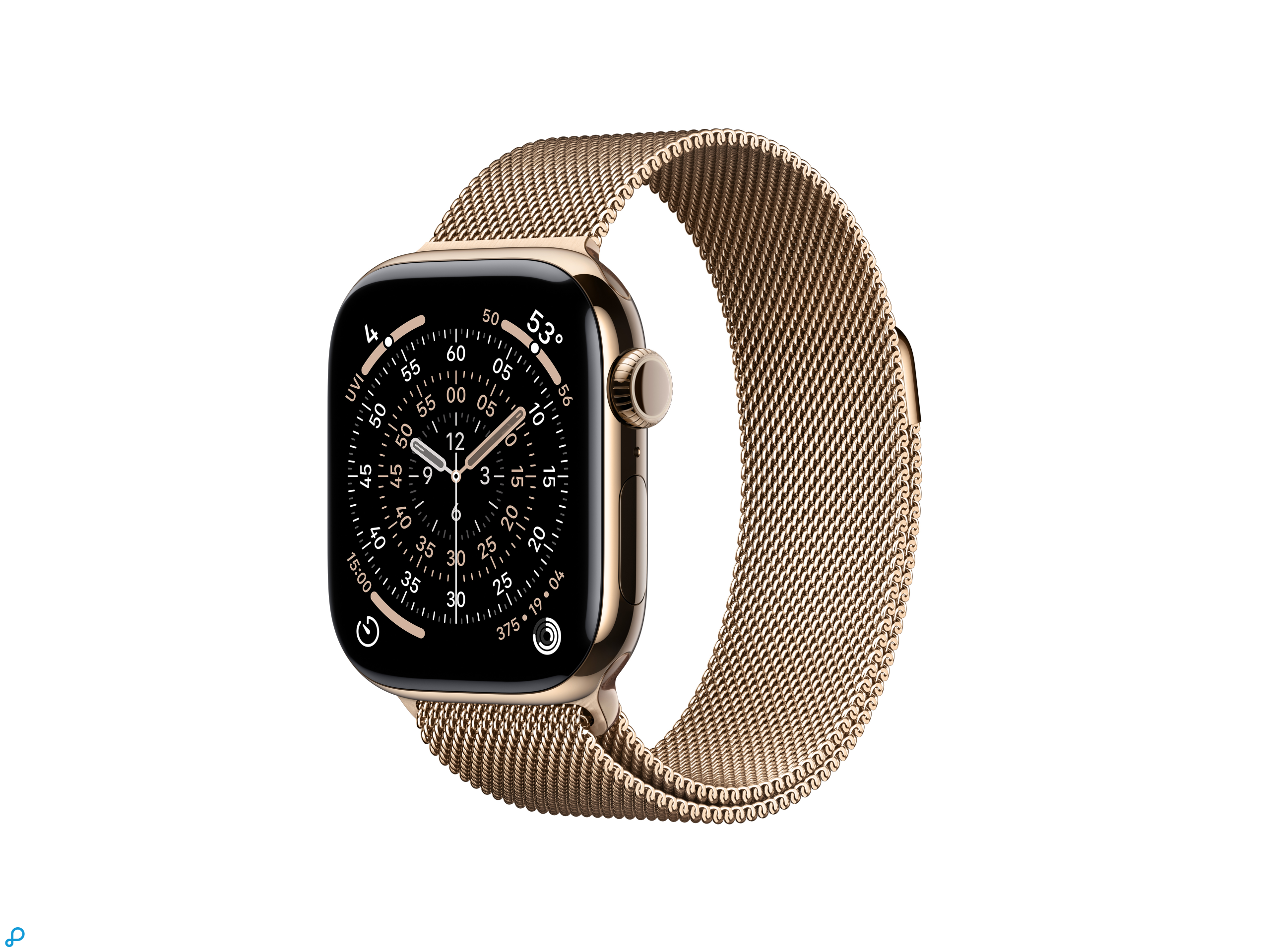 Apple Watch Series 11 GPS + Cellular 42mm Gold Titanium Case with Gold Milanese Loop-0