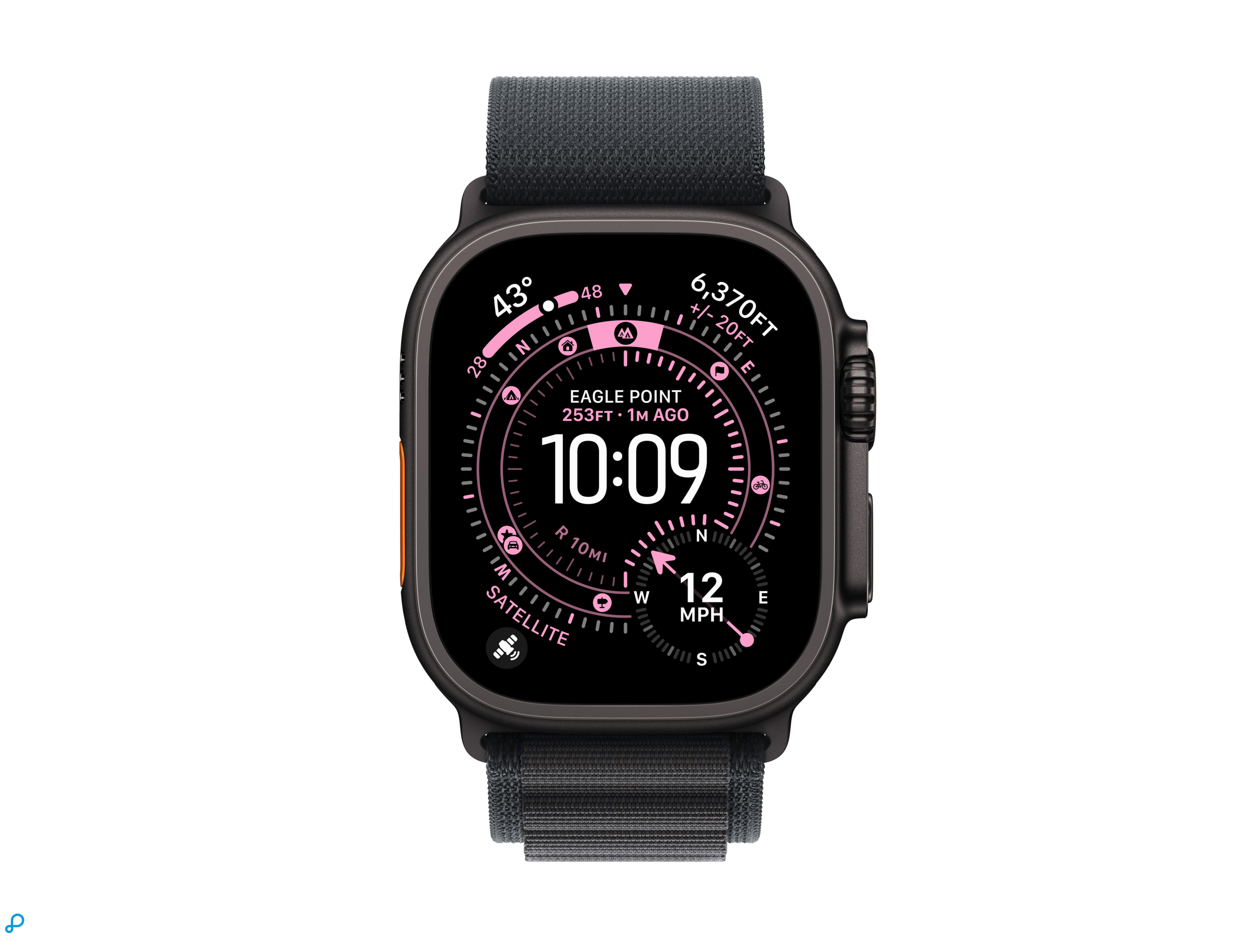 Apple Watch Ultra 3 GPS + Cellular 49mm Black Titanium Case with Black Alpine Loop - Medium-1