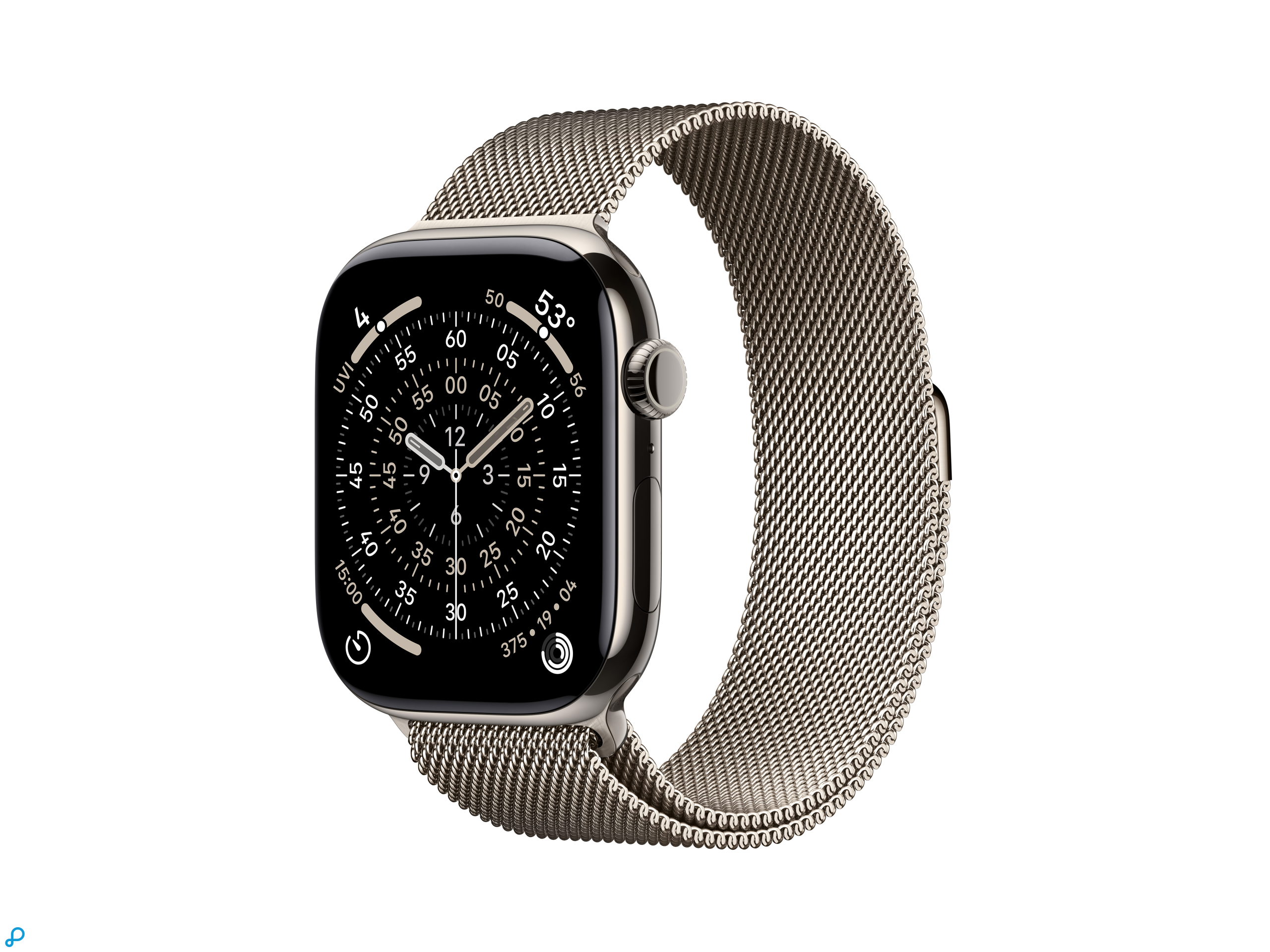 Apple Watch Series 11 GPS + Cellular 46mm Natural Titanium Case with Natural Milanese Loop - S/M-0