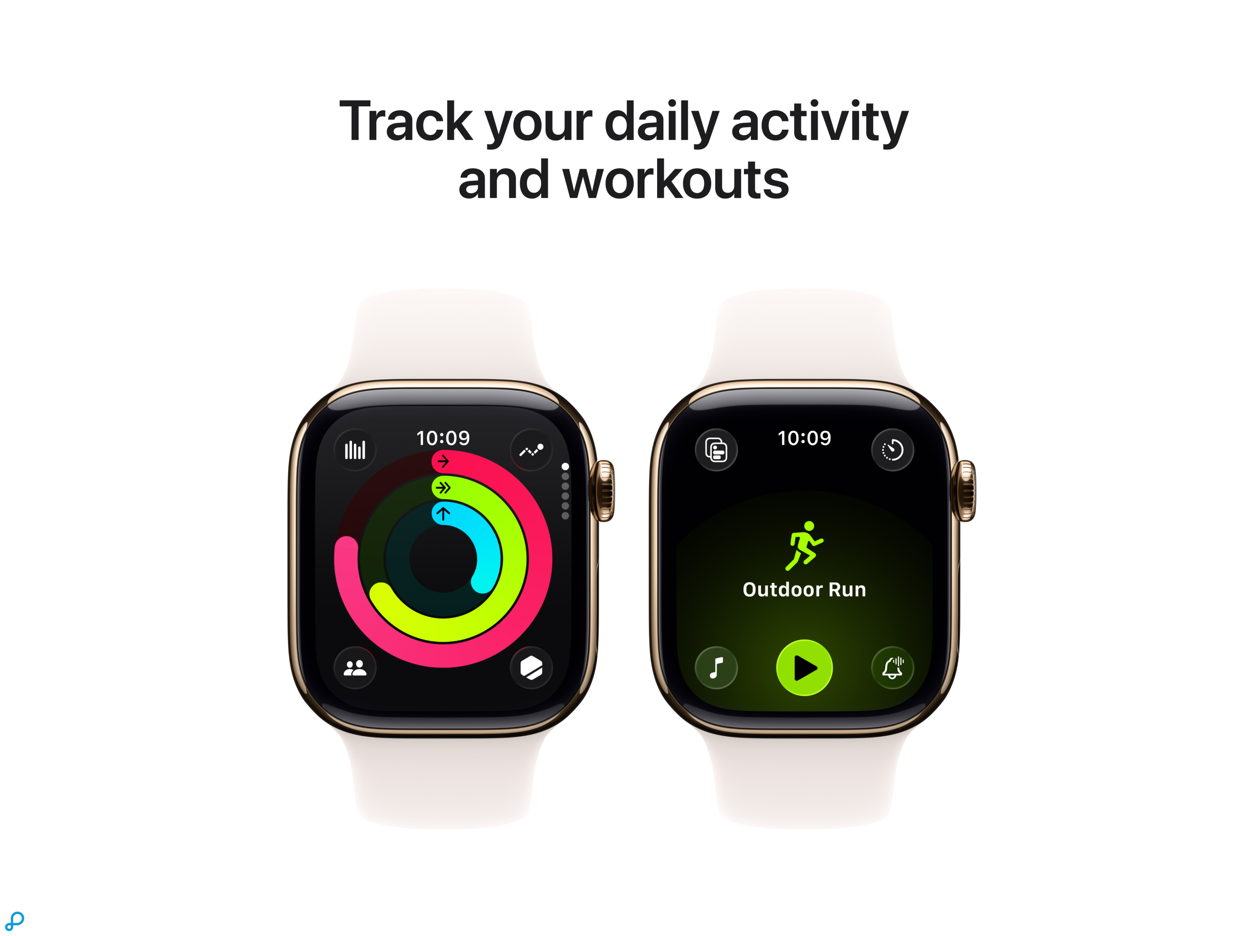 Apple Watch Series 11 GPS + Cellular 42mm Gold Titanium Case with Light Blush Sport Band - M/L-3