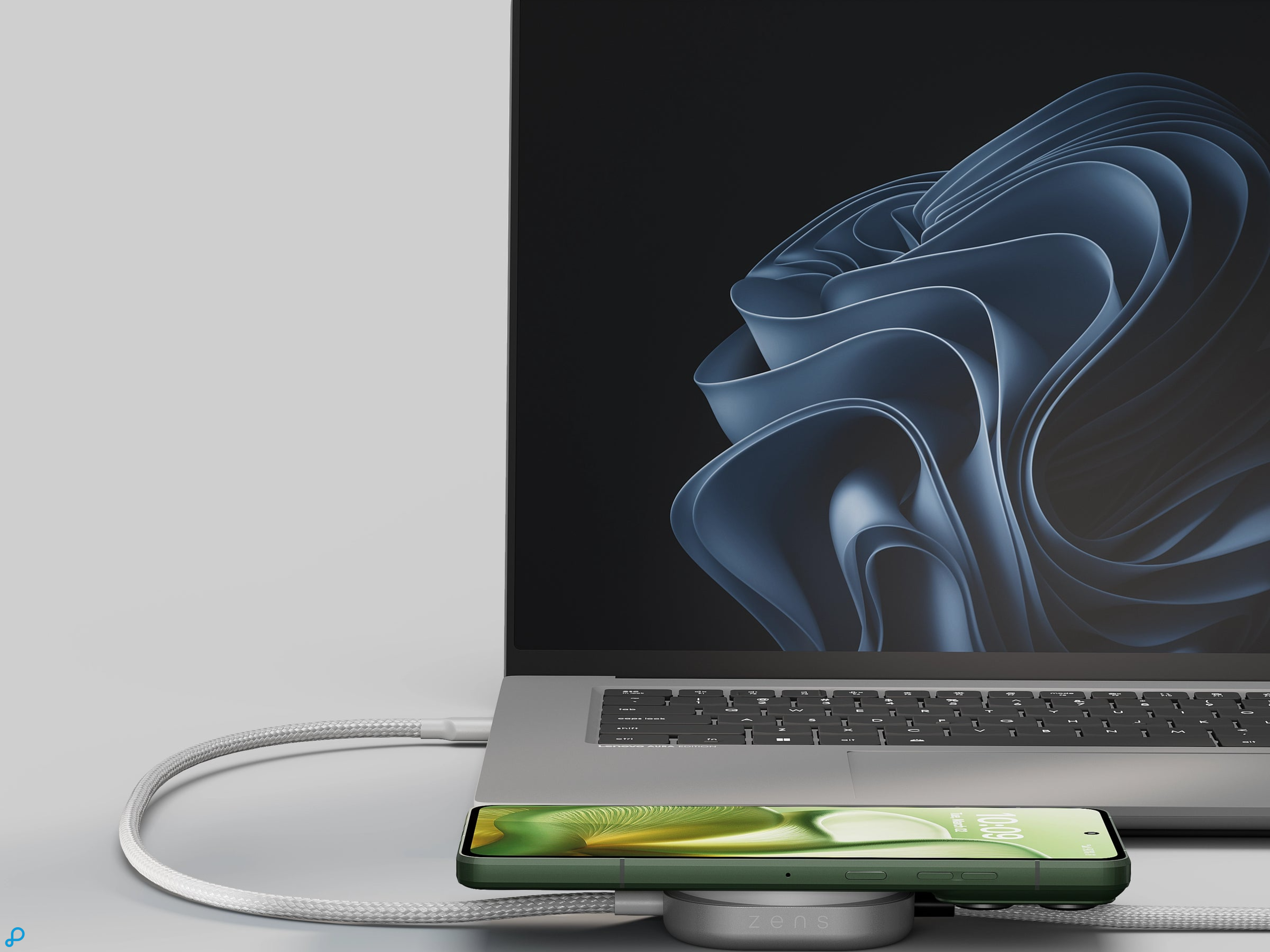 Zens Charging Cable USB C-C Pro 2 White-3