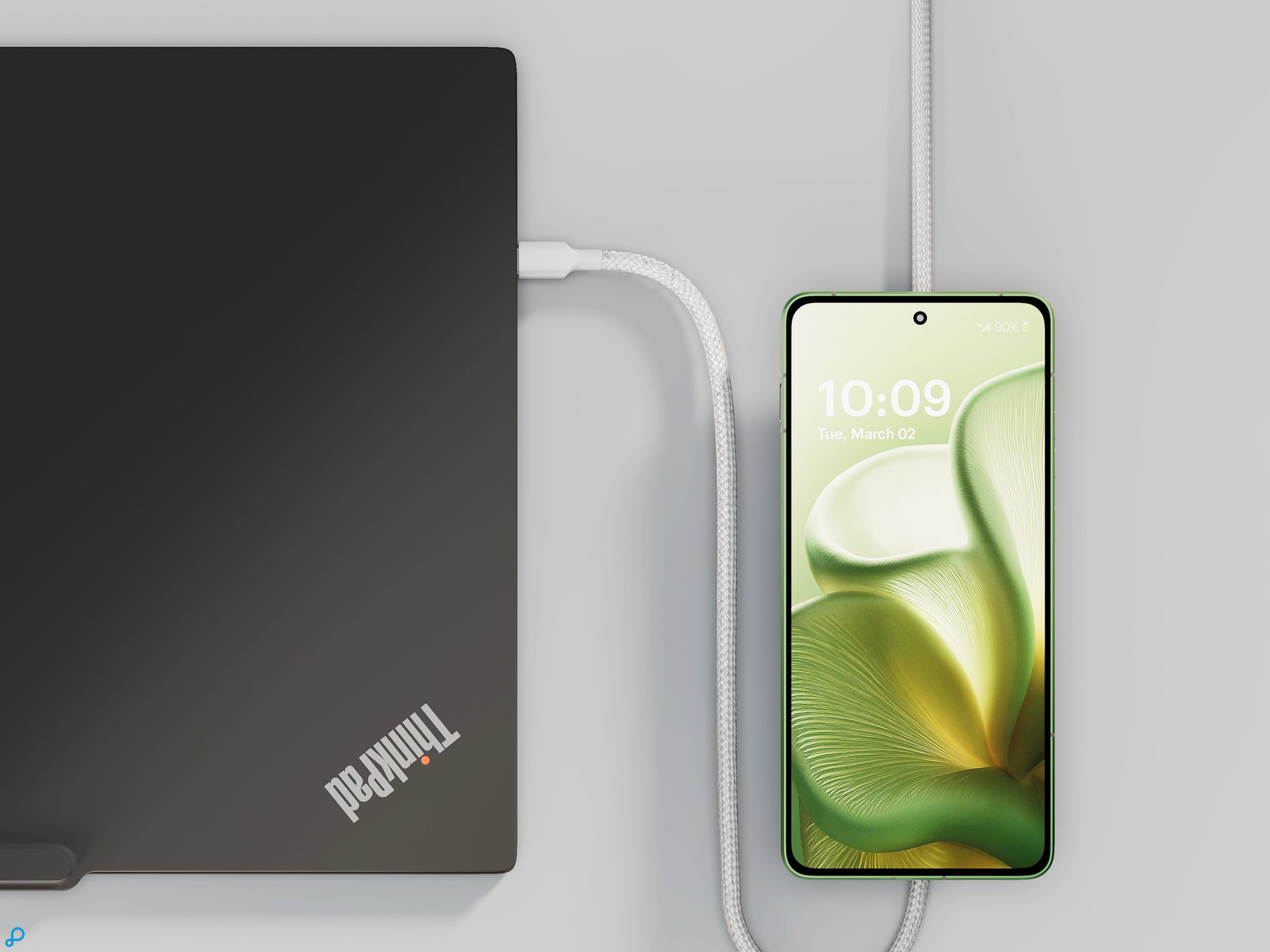 Zens Charging Cable USB C-C Pro 2 White-2