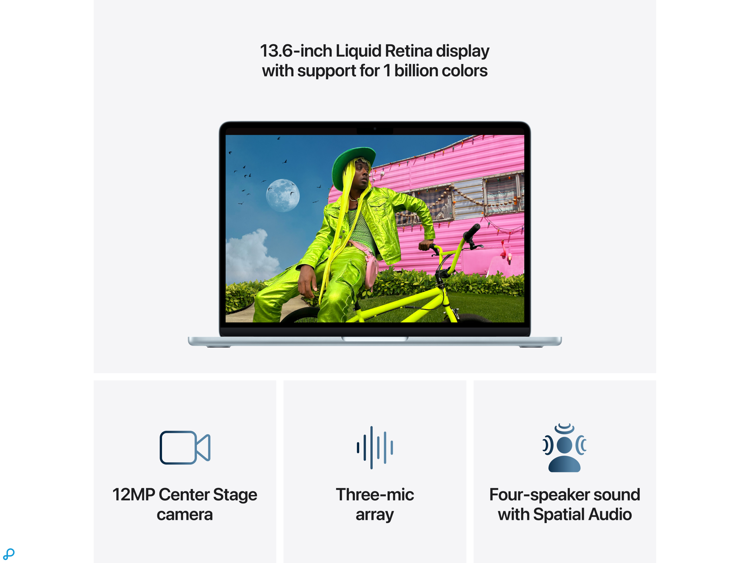 13-inch MacBook Air: Apple M5-chip met 10-core CPU en 8-core GPU, 16 GB, 512 GB SSD - Sky Blue-4