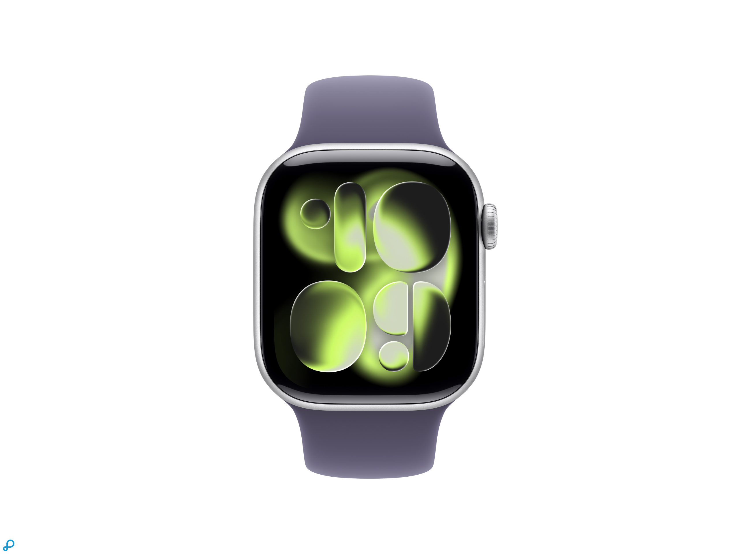 Apple Watch Series 11 GPS + Cellular 42mm Silver Aluminium Case with Purple Fog Sport Band - M/L-1