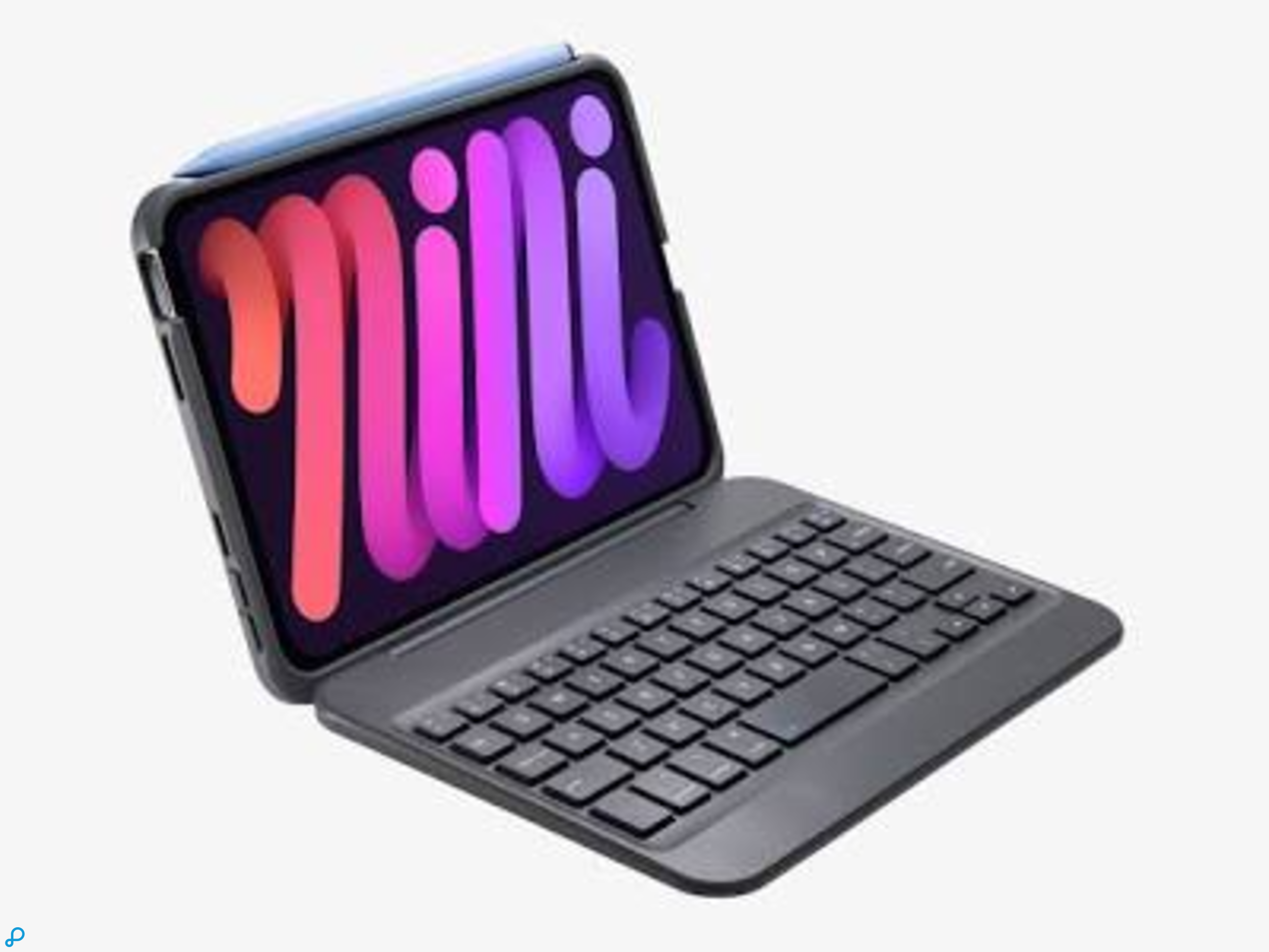 Zagg Slim Book Keyboard Case Voor iPad Mini 7Th Gen (A17)  6th Gen Qwerty Grijs-0