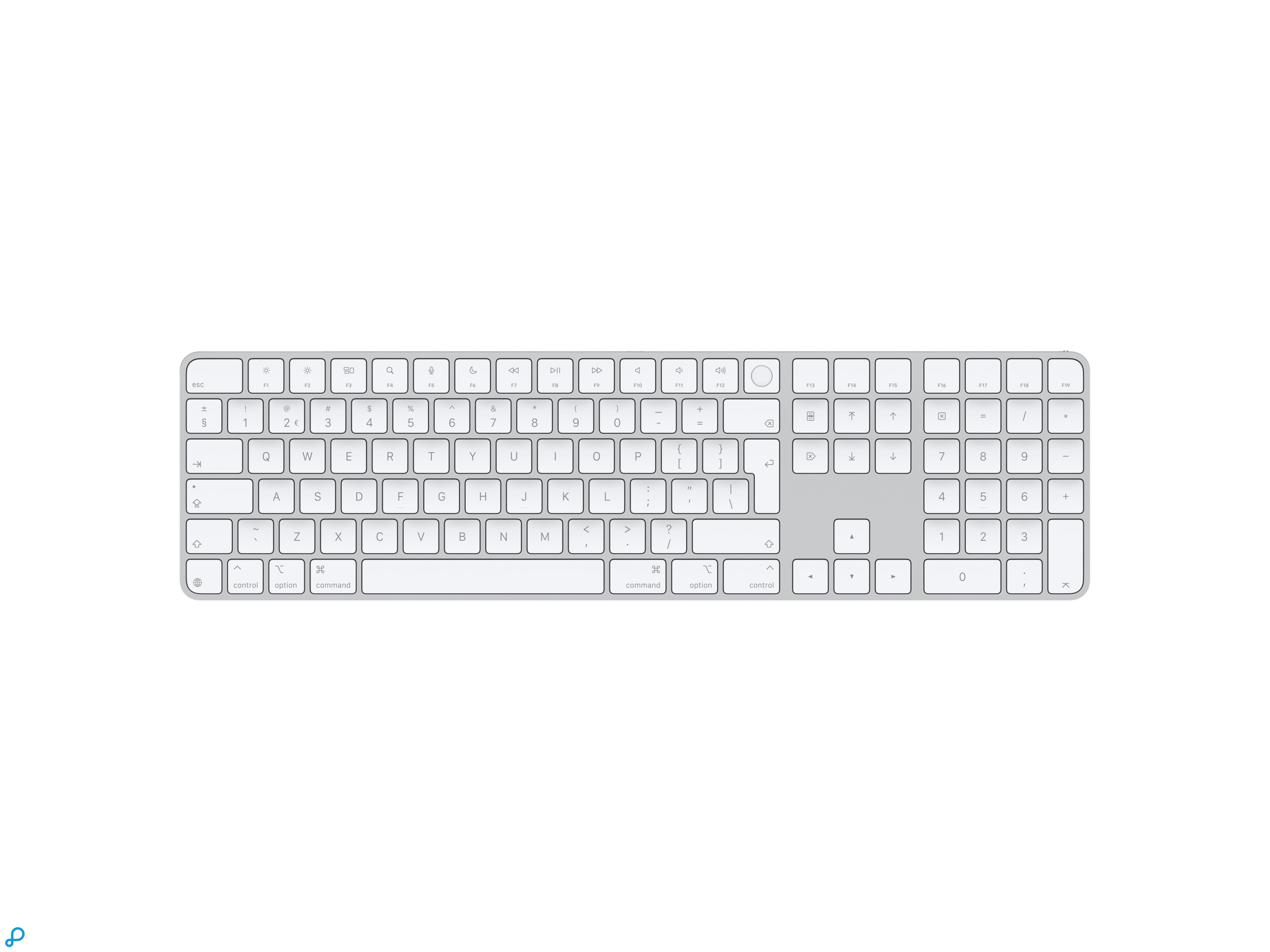 Magic Keyboard with Touch ID and Numeric Keypad FR for Mac with Apple silicon - French - White Keys-0