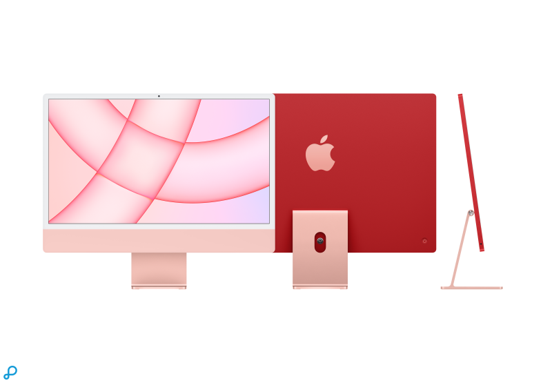 24-inch iMac with Retina 4,5K-display: Apple M1-chip with 8-core CPU and 8-core GPU, 512 GB - pink
