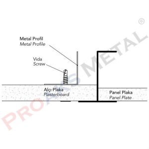 Detail L Profile Aluminum Galvanized Metal Plasterboard Ceiling