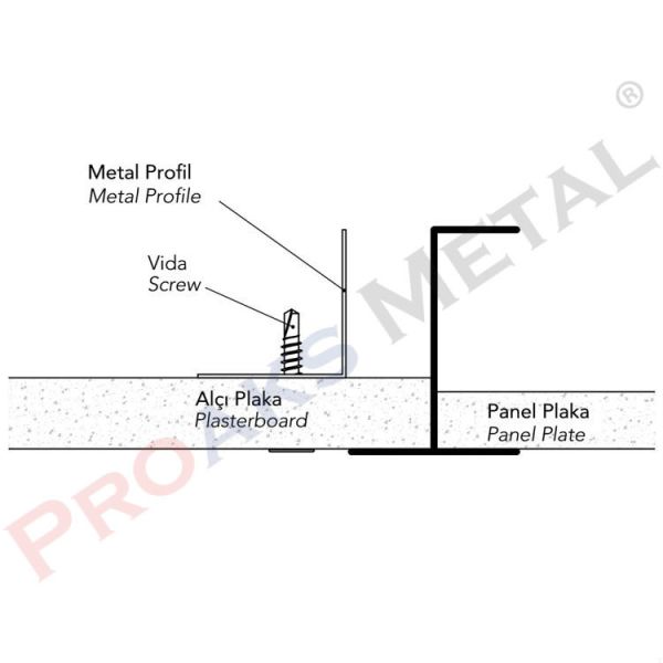 Clipin H Profile Aluminum Suspended Ceiling Drywall Panel