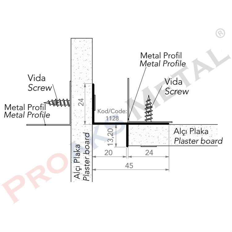 T Profile Aluminum Suspended Ceiling Metal Plasterboard Drywall