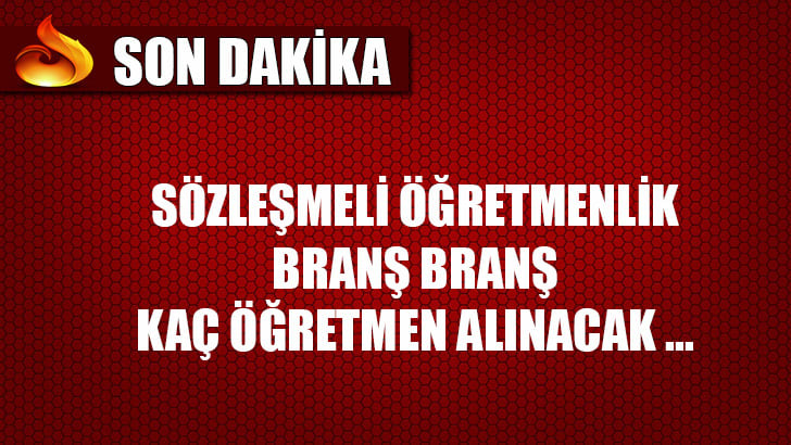 Sözleşmeli Öğretmenlik Branş Kontenjanları 2016-2017