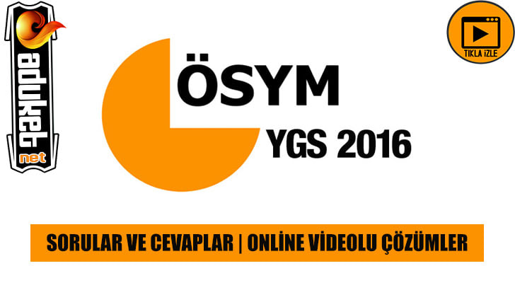 13 Mart 2016 YGS Soruları Cevapları indir