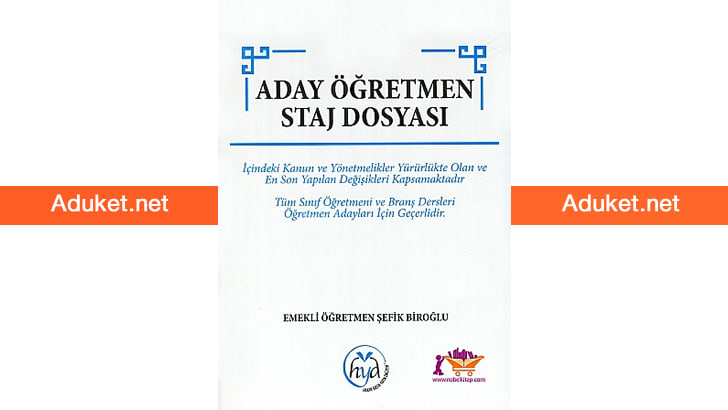 Aday Öğretmen Staj Dosyası Hazırlama