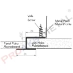 Panel Plaka U Geçiş Profili