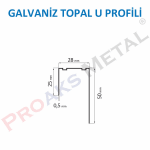 Galvaniz Topal U Profili Çizimi Alçıpan Asma Tavan