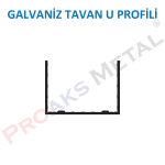 Galvaniz Tavan U Profili Çizimi Alçıpan Asma Tavan