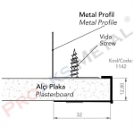 Detail U Profile Galvanized Suspended Ceiling Plasterboard Drawing